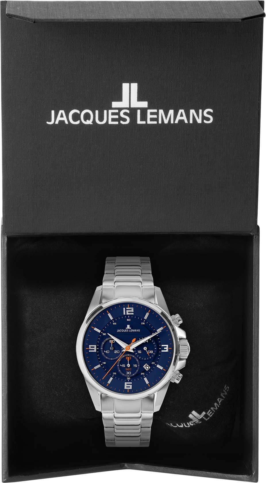 Jacques Lemans blau 1-2118F Liverpool, Chronograph