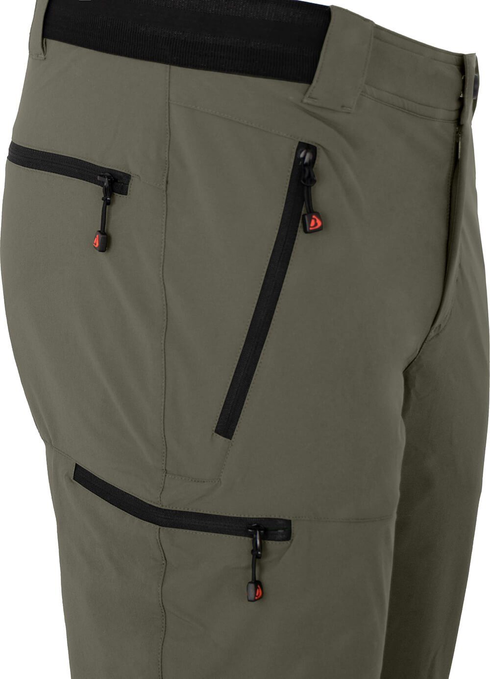 Wanderhose, strapazierfähig, ARRESÖ leicht, grau/grün Outdoorhose Herren Normalgrößen, Bergson COMFORT