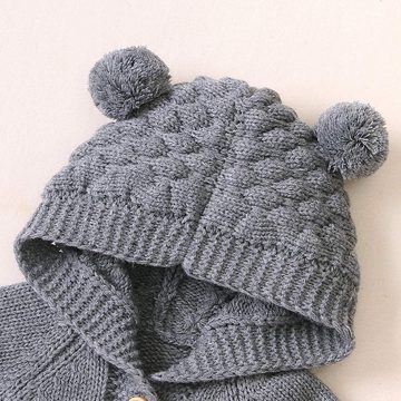 BEARSU Babydollshirt »Baby Ohr Kapuze Gestrickte Strampler Overall Winter wärmer Schneeanzug« (1-tlg)
