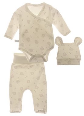 La Bortini Anzug 3-teilig Erstlingsset Baby Anzug 3Tlg Body Hose Mütze Wickelbody 44 50 56 62 elastisch