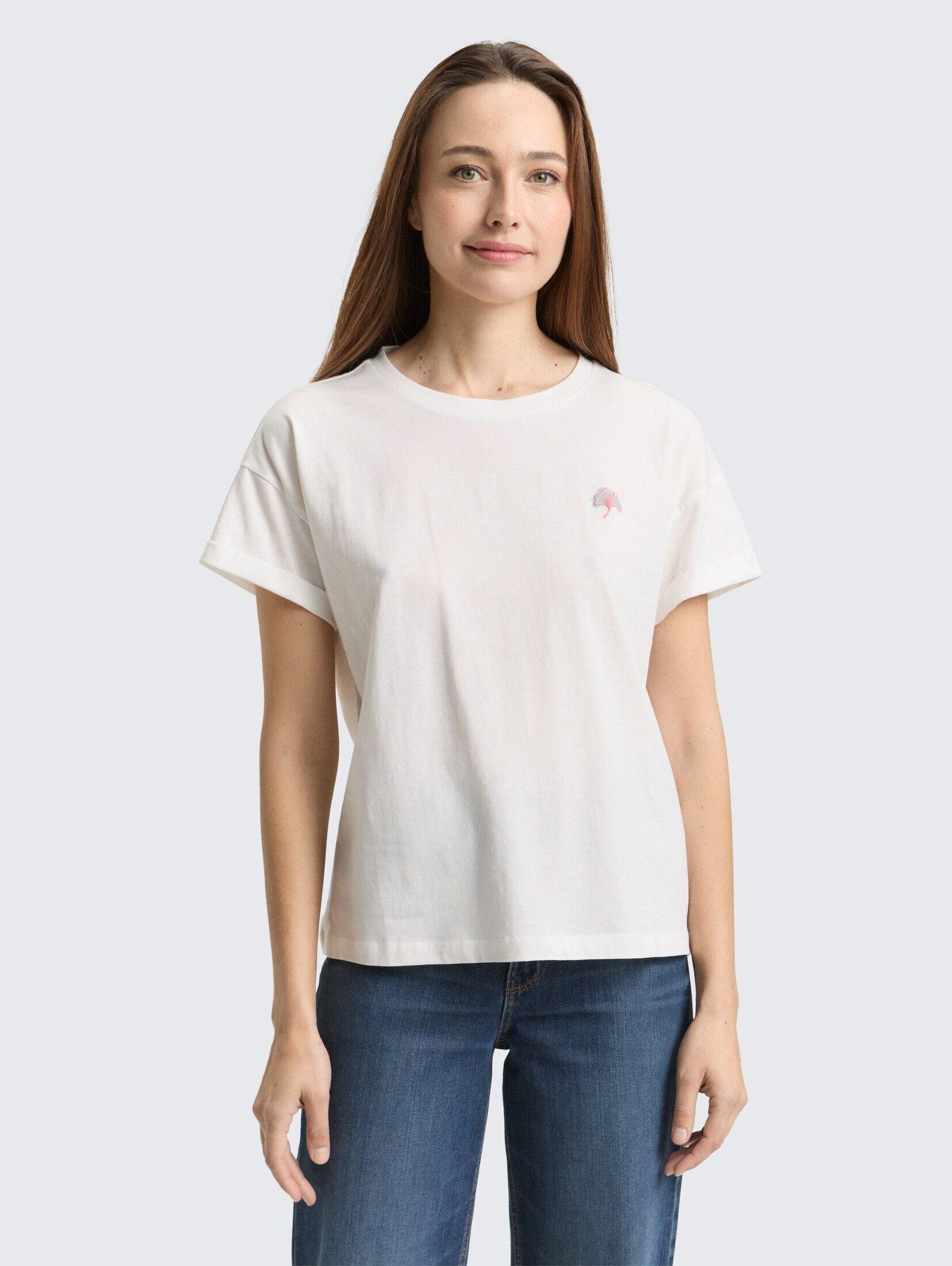 TOM TAILOR T-Shirt T-Shirt T-Shirt mit Stickerei günstig online kaufen