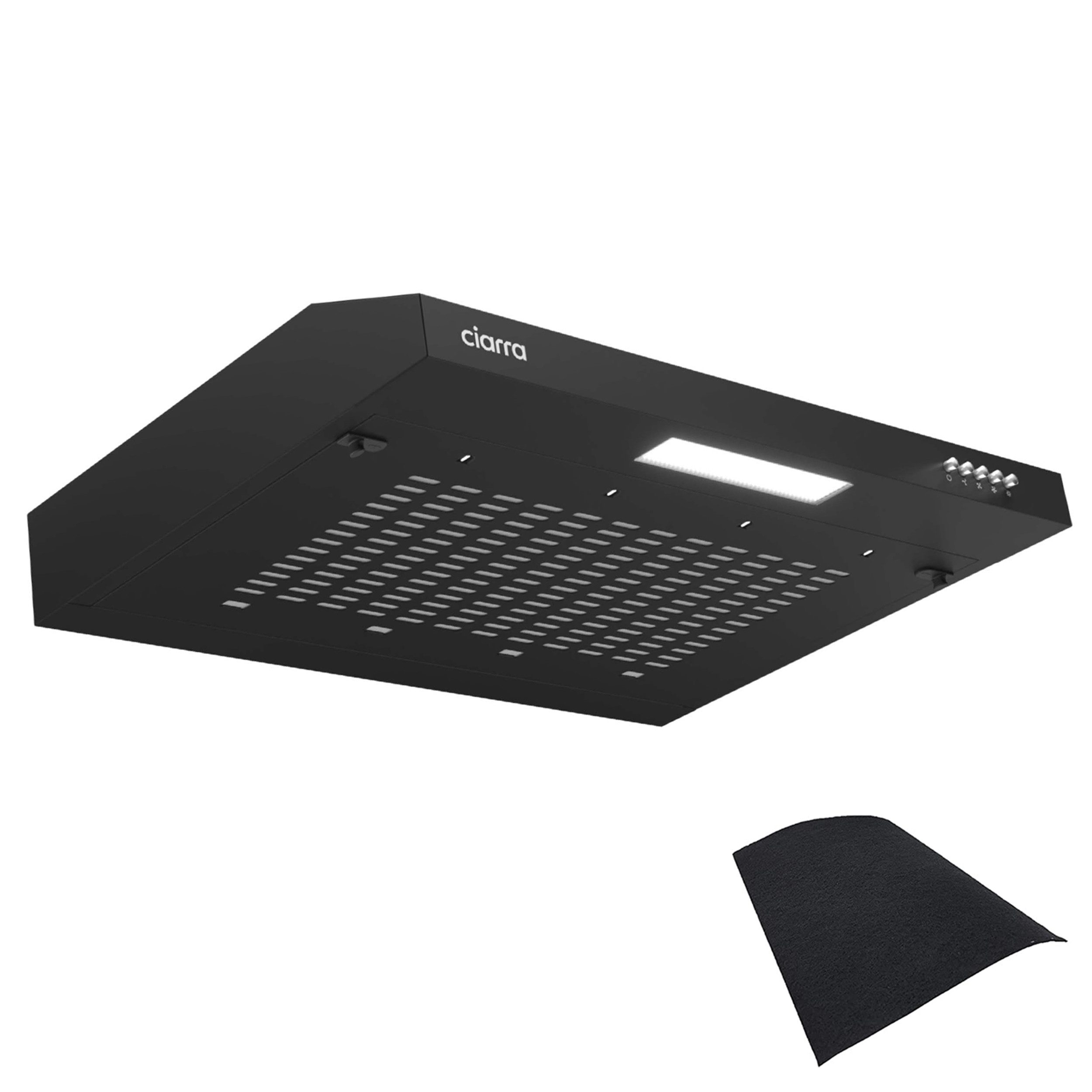 CIARRA Unterbauhaube 60 cm Dunstabzugshaube Abluft & Umluft 3 Stufen LED CBCB6903 für kleine Küchen, Metall Fettilter & …
