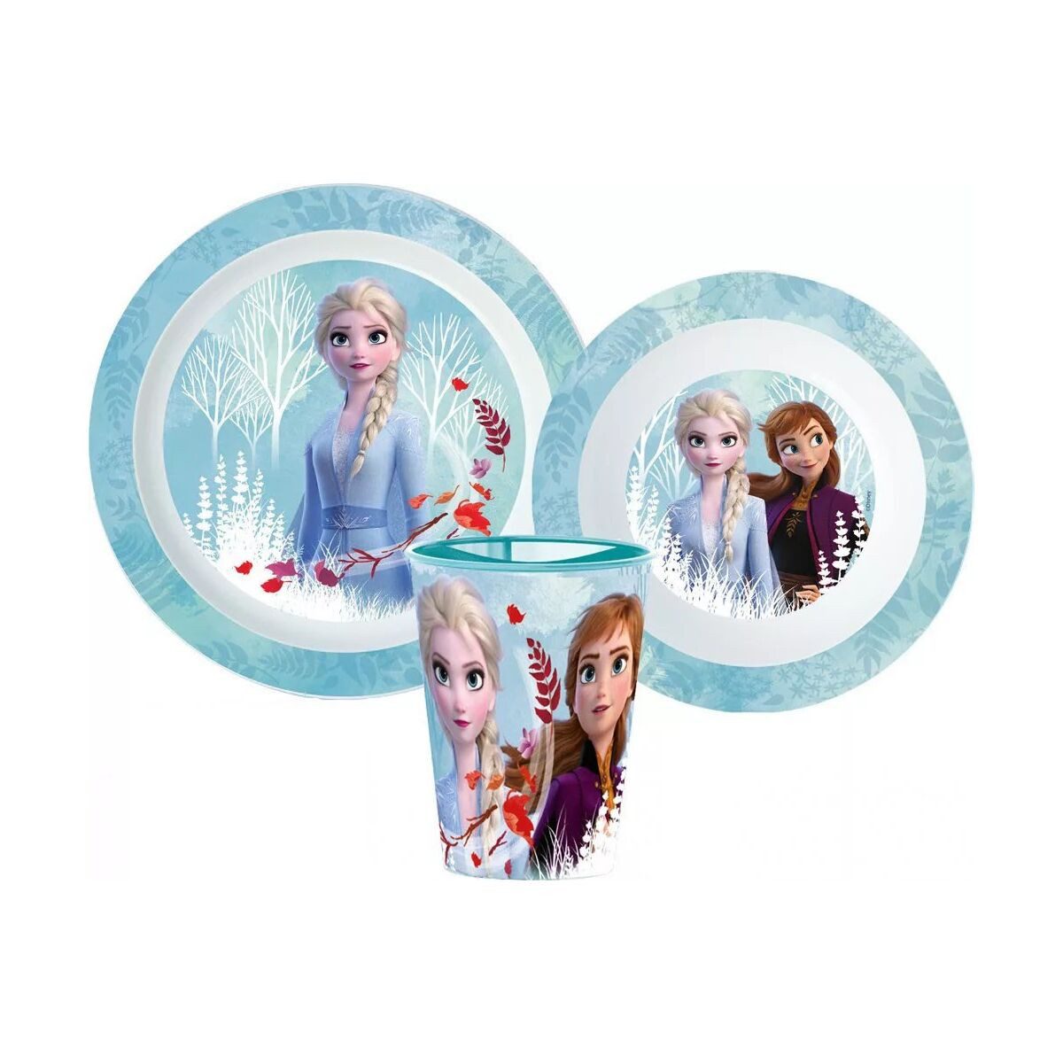 Disney Kindergeschirr-Set Disney Eiskönigin Blü Forest Geschirrset