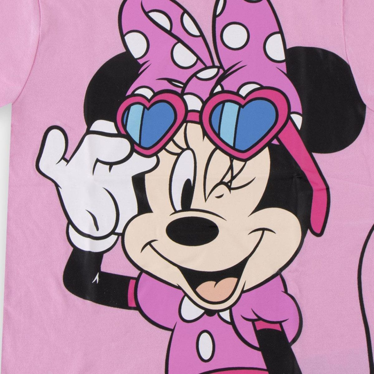 Disney Minnie Mouse T-Shirt - Kurzarmshirt Kinder Baumwollshirt Freizeit Sommer Kleidung (1-tlg)