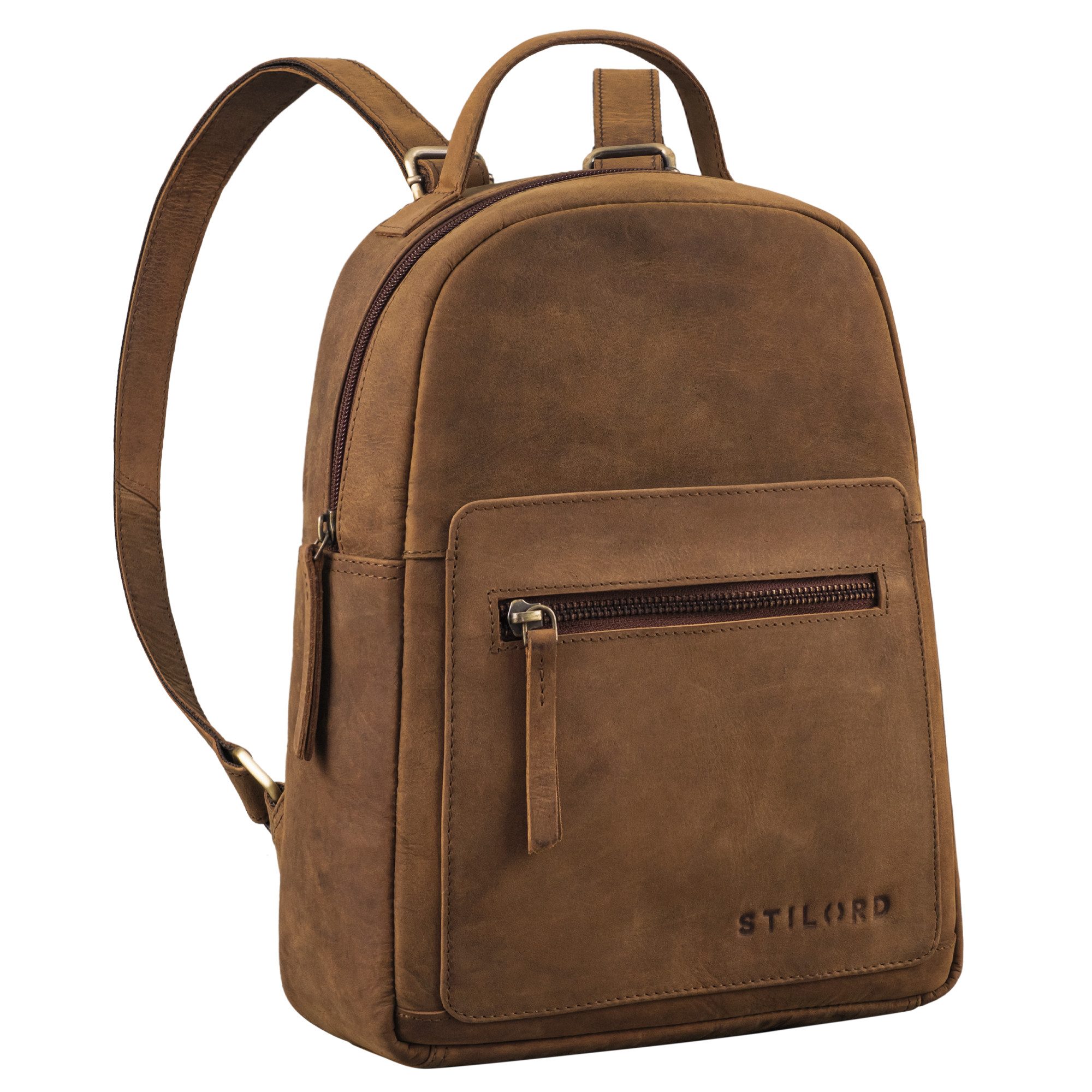 Cityrucksack "Luisa" Kleiner Lederrucksack Damen Echtleder Rucksack Cityrucksack