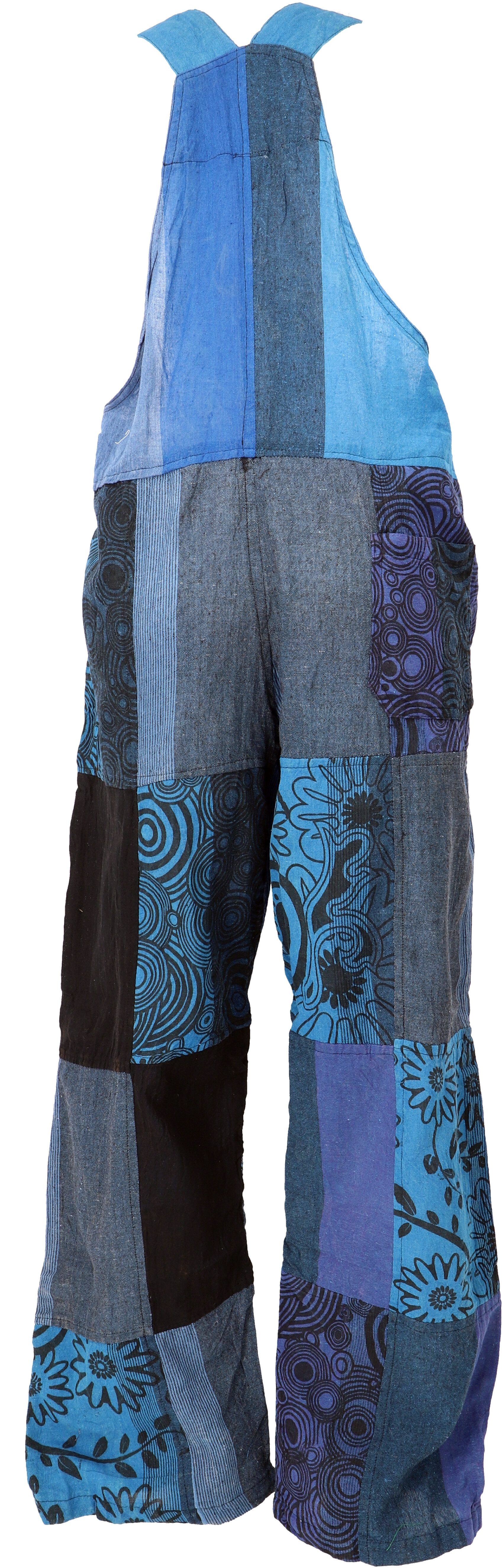 Guru-Shop Relaxhose Patchwork Latzhose, Unisex Boho Overall,.. Ethno Style, alternative Bekleidung