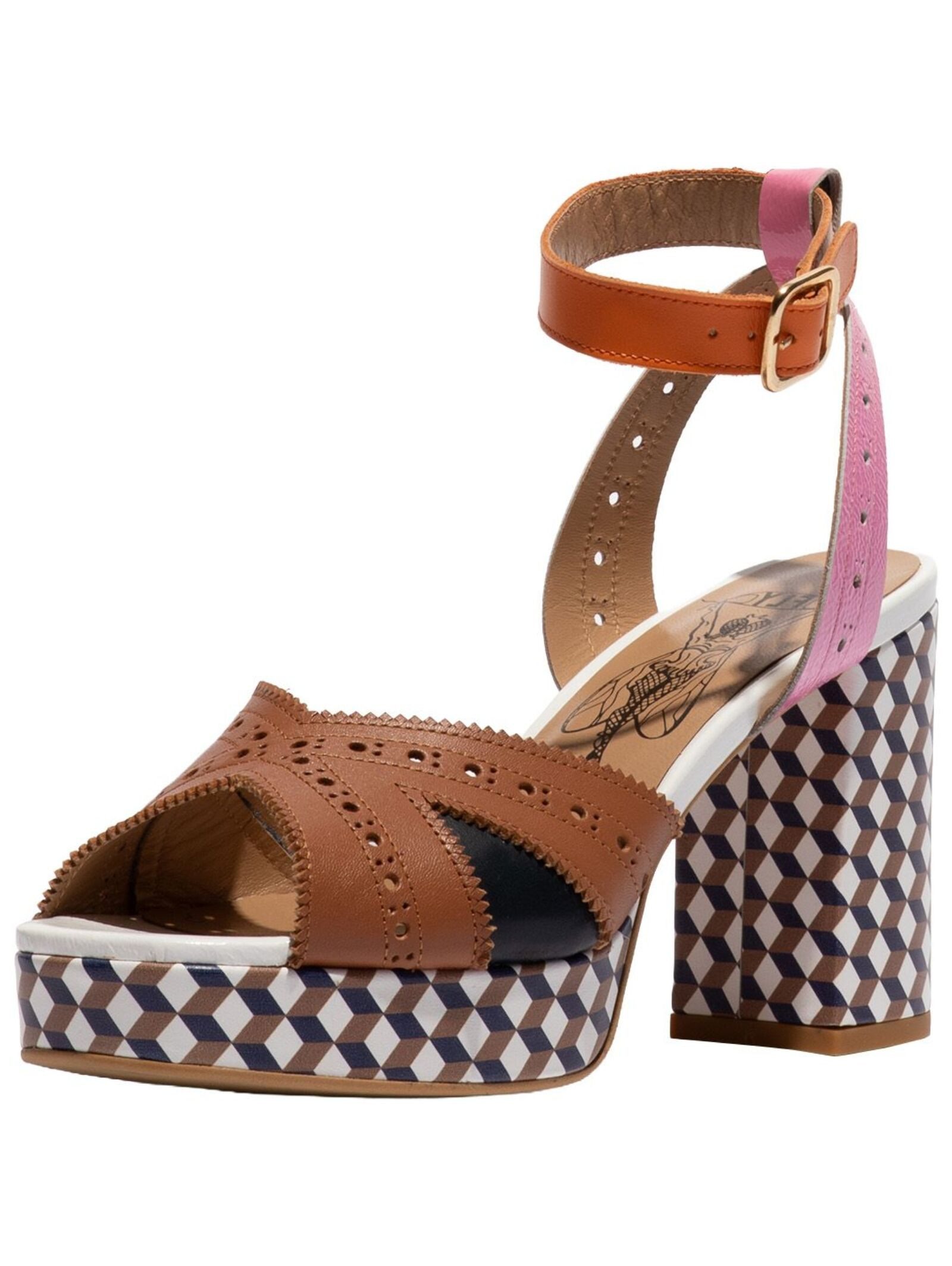 Fly London Fly London Sandalen Leder High-Heel-Sandalette