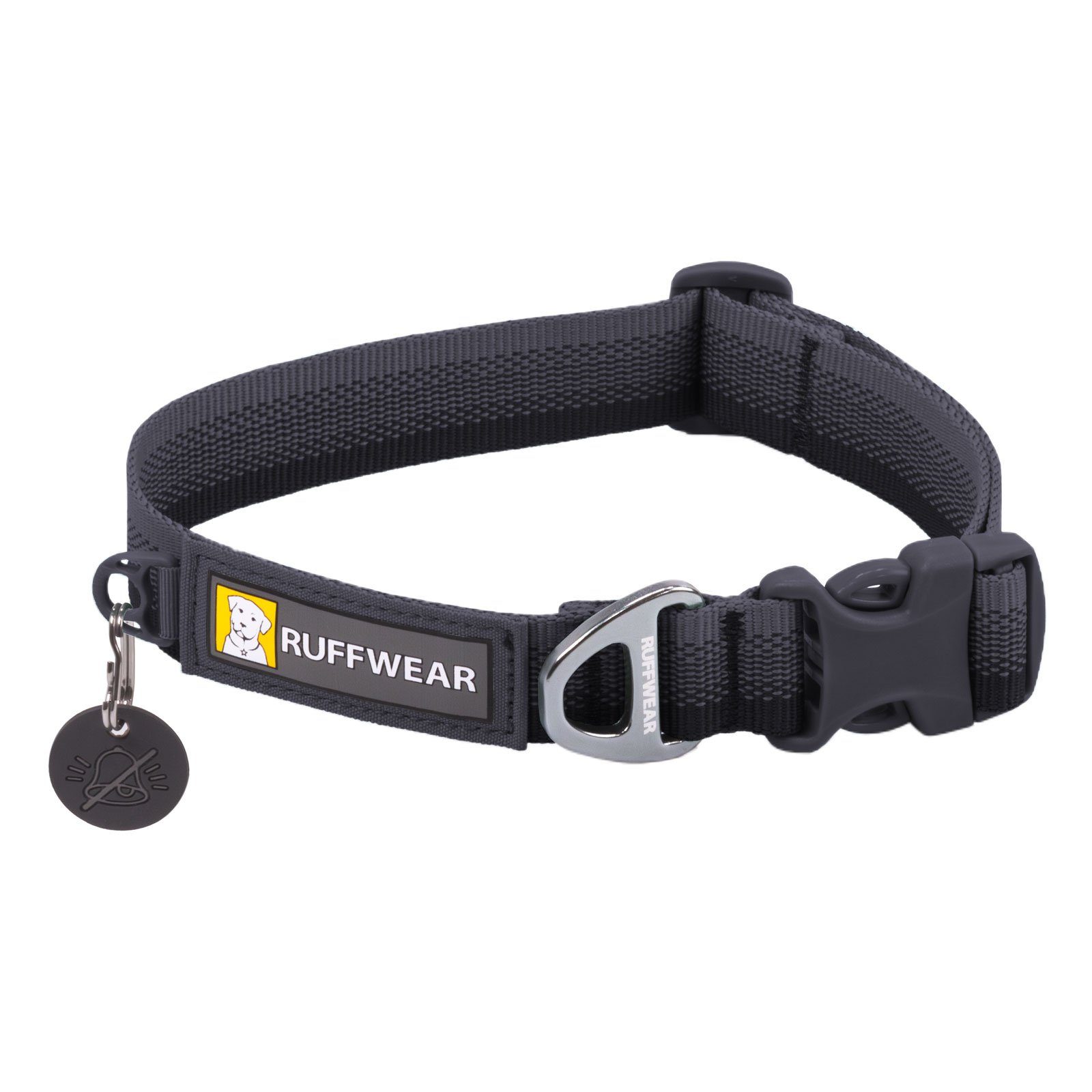 Ruffwear Hunde-Halsband FRONT RANGE™ Collar Basalt gray, 100% Polyester Tubelok™ Schlauchband (16% recycled), Halsband für alltägliche Abenteuer.