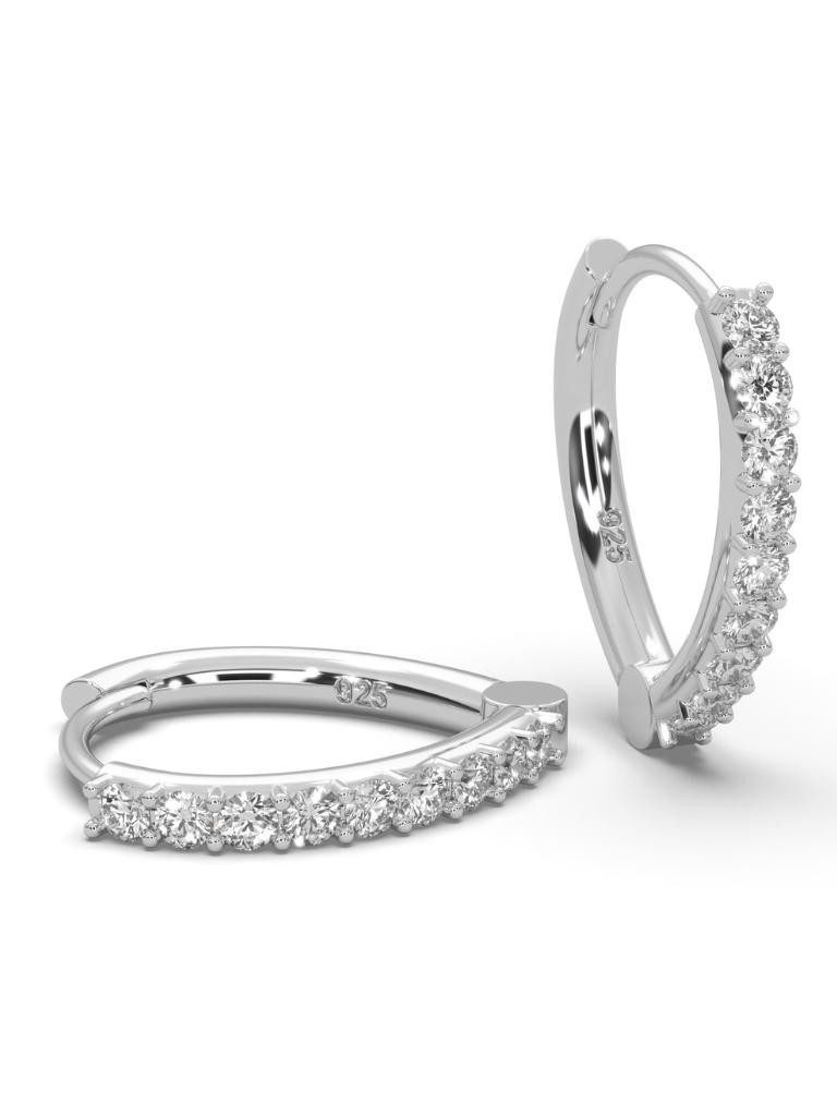 Amoonic Klappcreolen Ohrringe Creolen Damen Silber günstig online kaufen