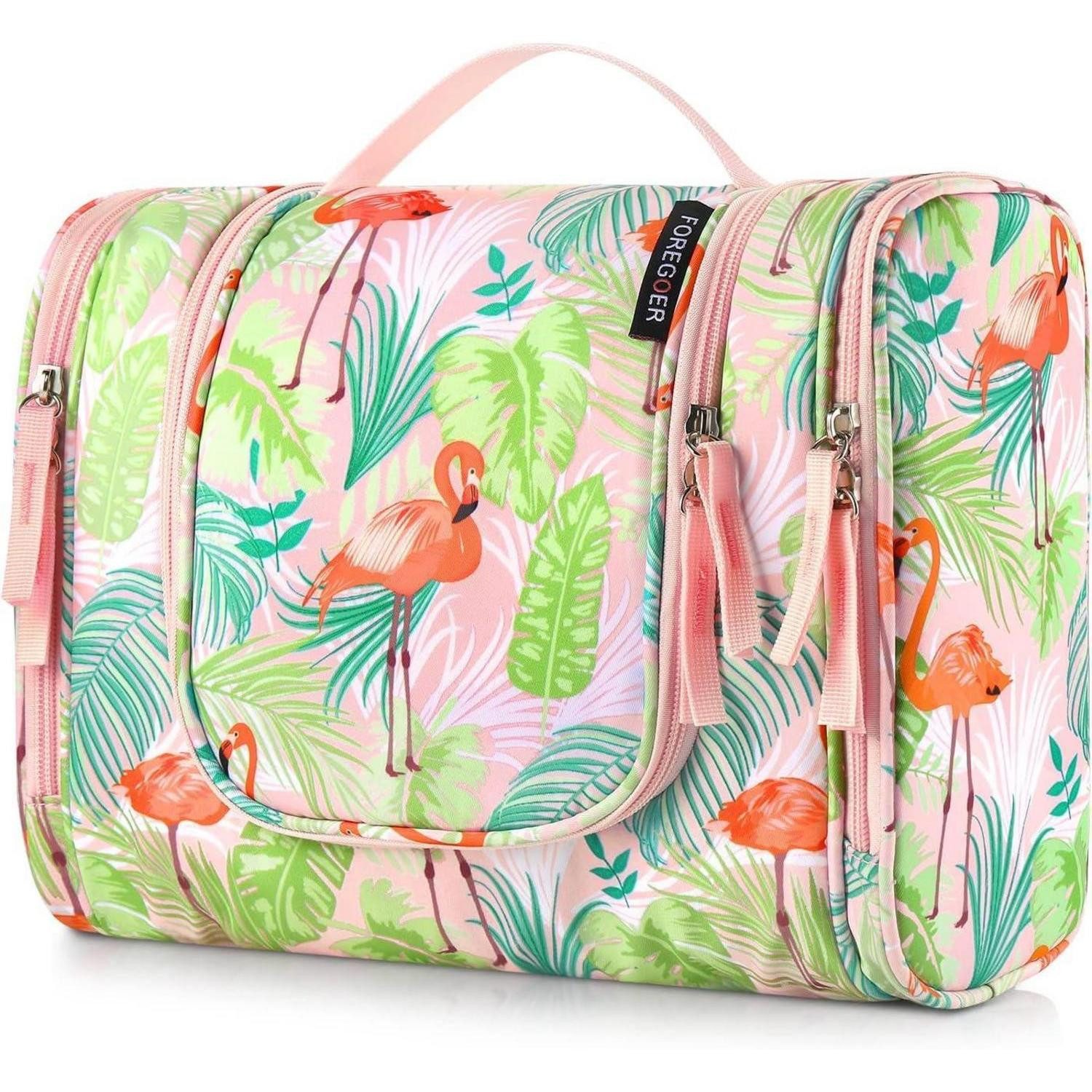 Kulturbeutel Großer Reise Kulturbeutel mit 10 Fächern Rosa