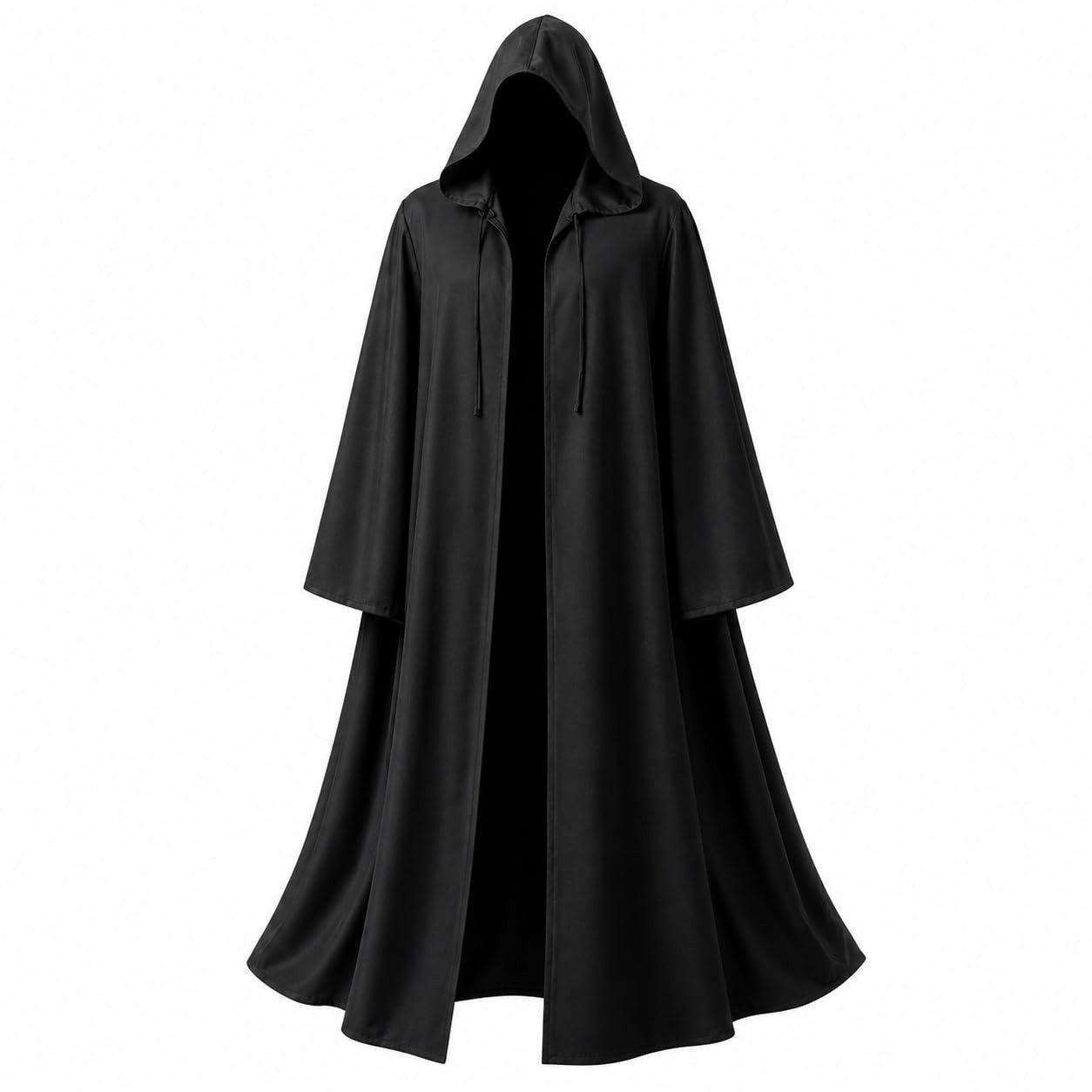 TK Gruppe Umhang Zauberer-Umhang für Erwachsene, schwarz, für Halloween und Fasching