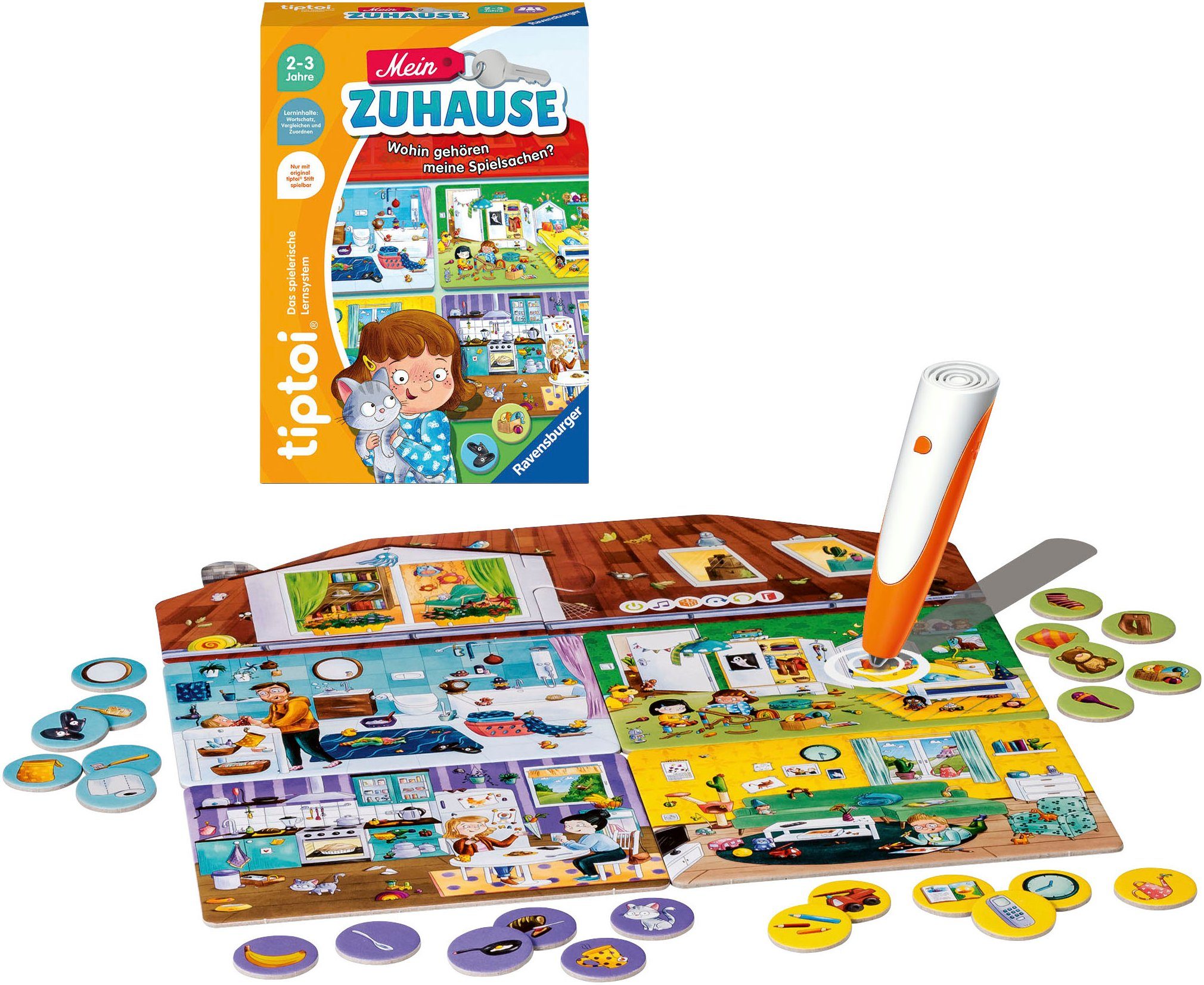Ravensburger Puzzle tiptoi® Mein Zuhause, Puzzleteile, günstig online kaufen