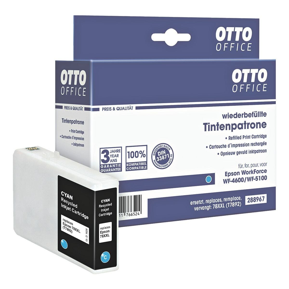 Otto Office  Office T7892 Tintenpatrone (ersetzt Epson »T7892« 78XXL, cyan)