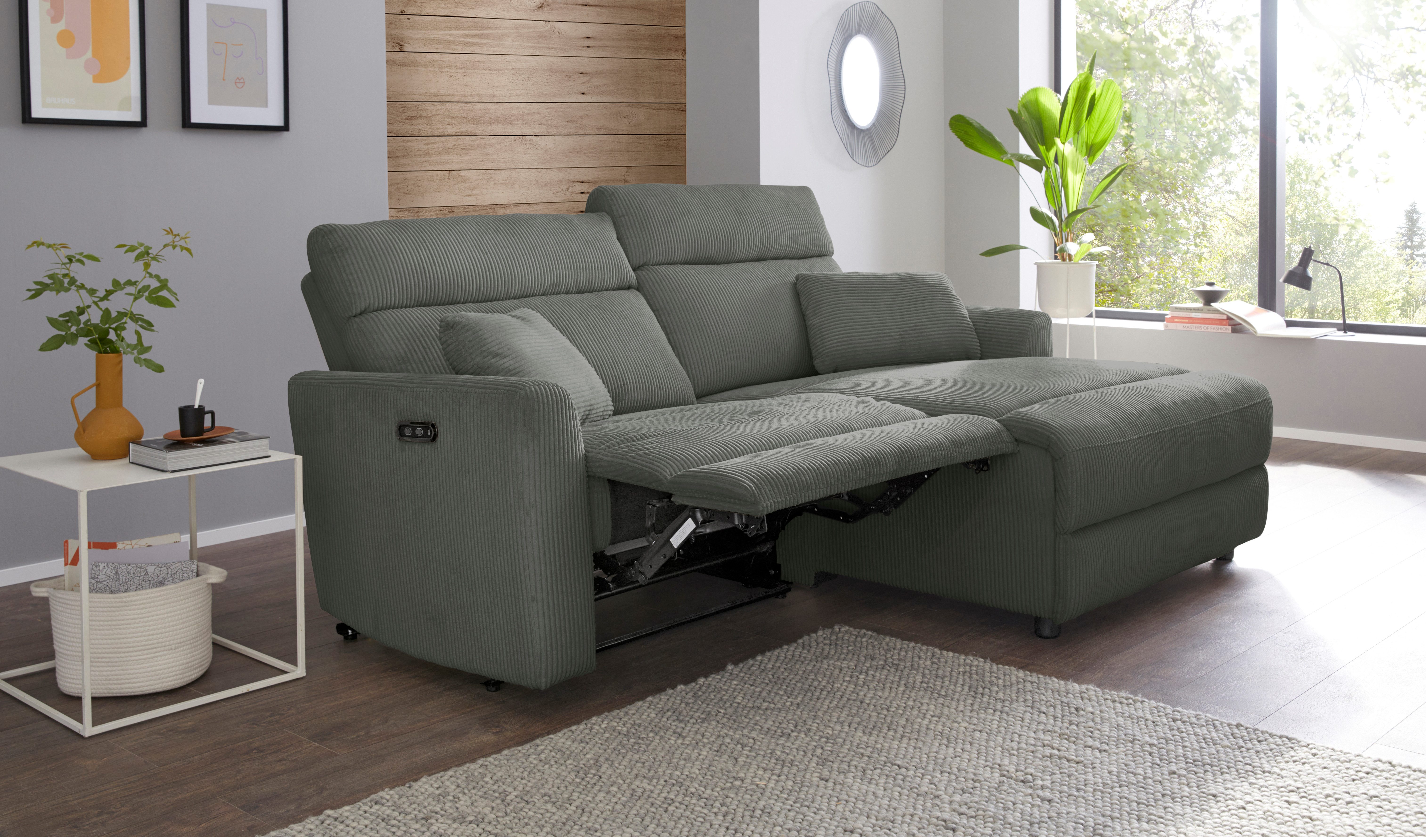 OTTO home Ecksofa JENNA L-Form, 209cm - OTTO. Verlässliche Qualität., manuelle o. elektrische Relaxfunktion, USB A/C, weicher Sitz, Cord.