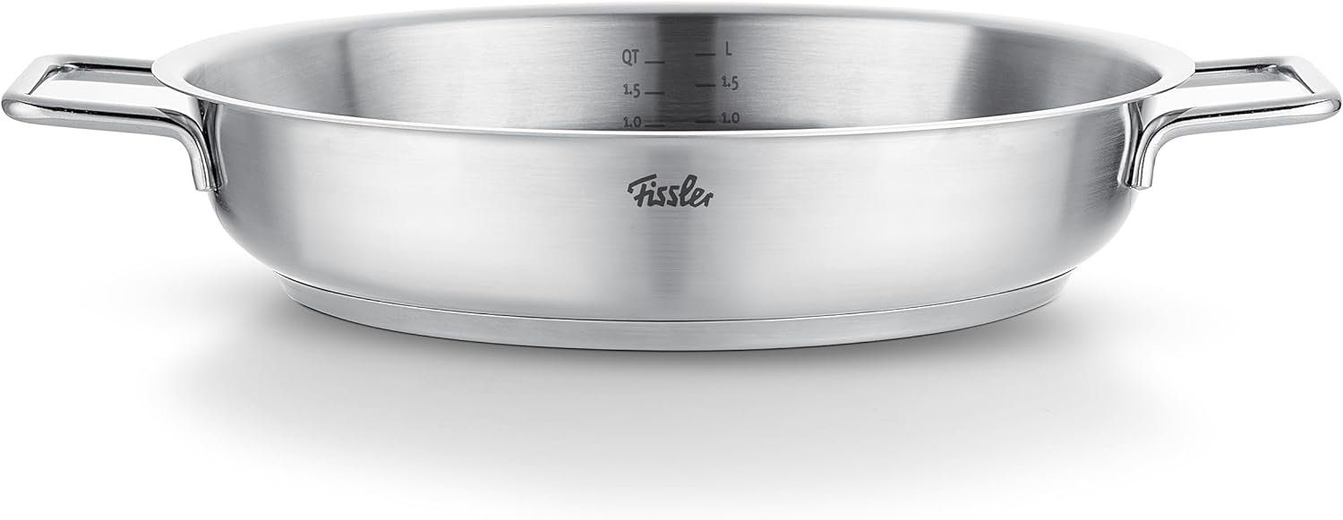 Fissler Servierpfanne Fissler Pure Collection Servierpfanne, Edelstahl 18/10 (1-tlg), Backofengeeignet bis 230°C, Schüttrand, Made in Germany