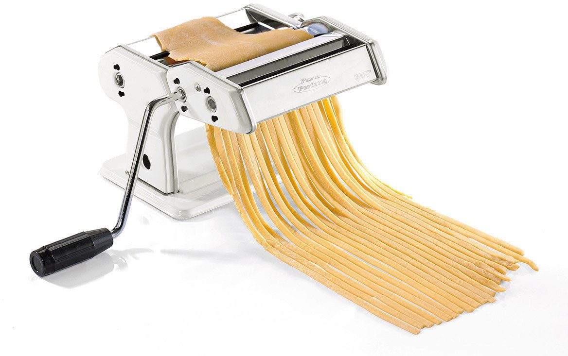 GEFU Nudelmaschine PASTA PERFETTA, frische Pasta leicht gemacht, intuitive Bedienung, Edelstahl