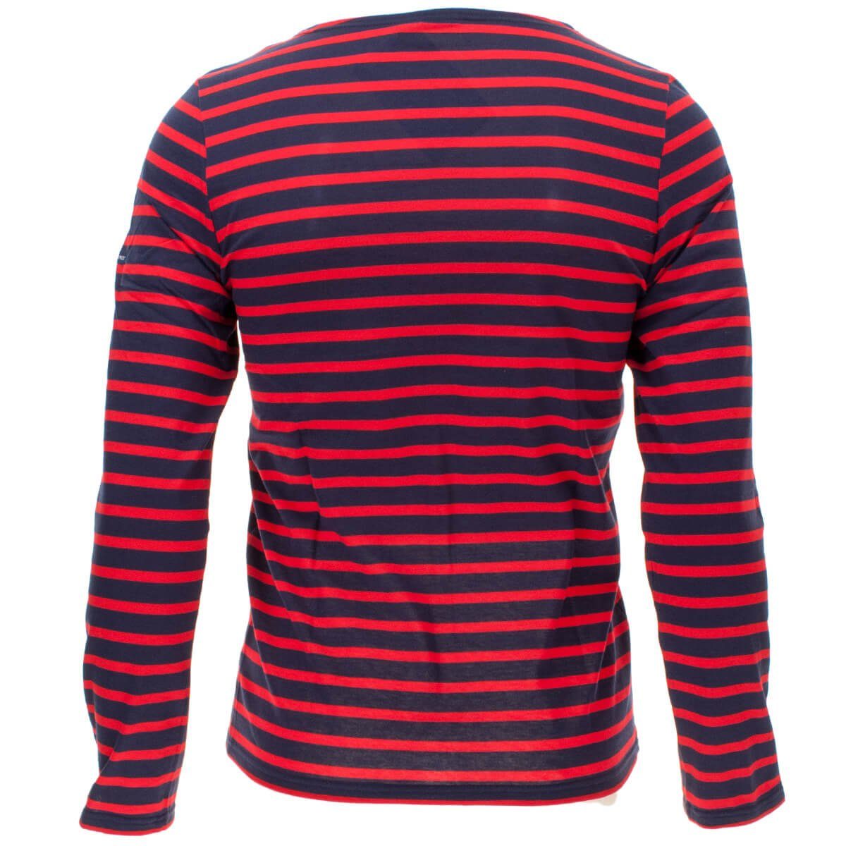 9858 Modern Baumwolle mit Shirt Langarmshirt Minquiers Unisex Streifen Saint Rot-Blau(57) James aus