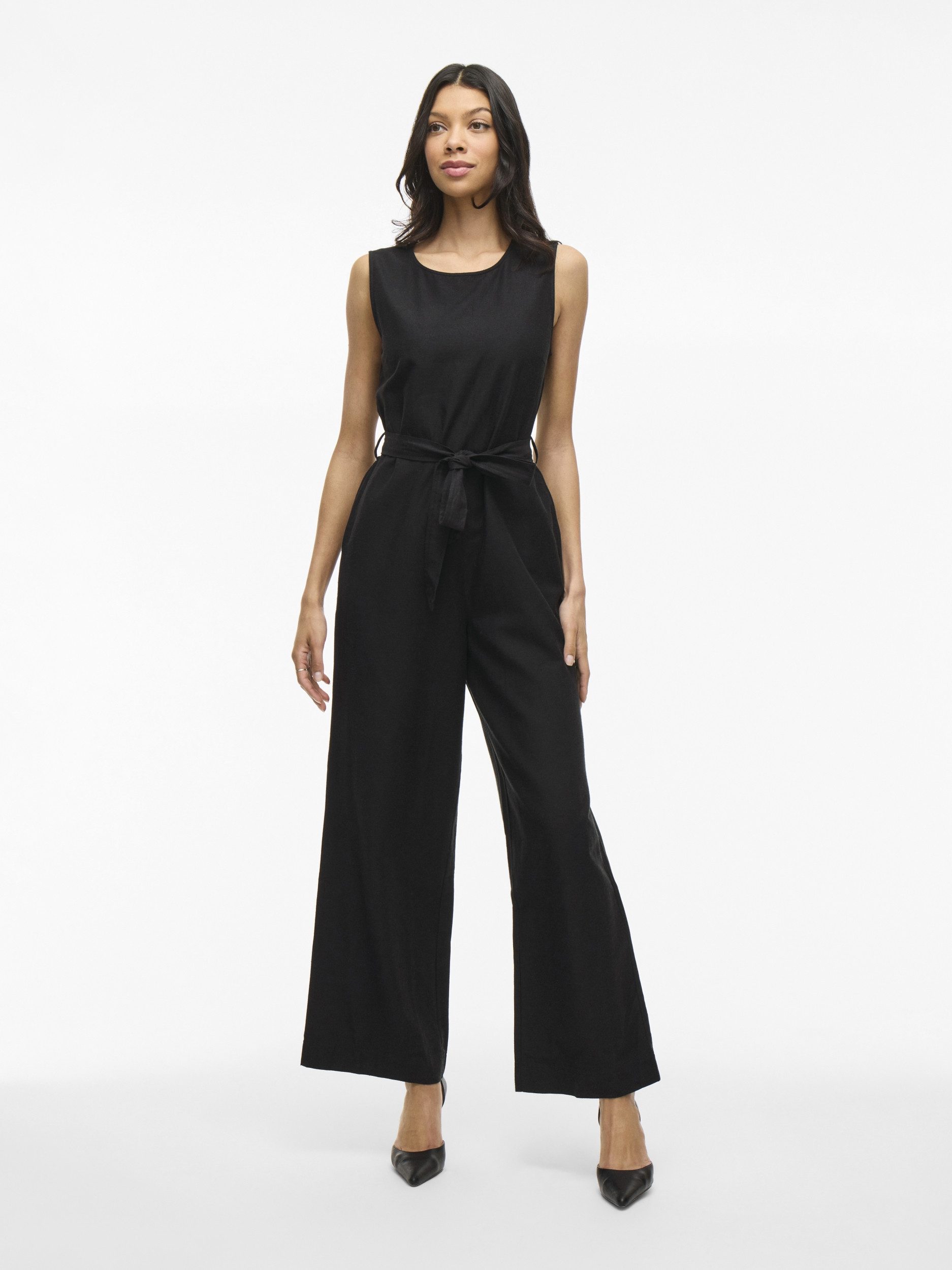 Vila Chinos VIPRISILLA O-NECK S/L JUMPSUIT Black Beauty günstig online kaufen