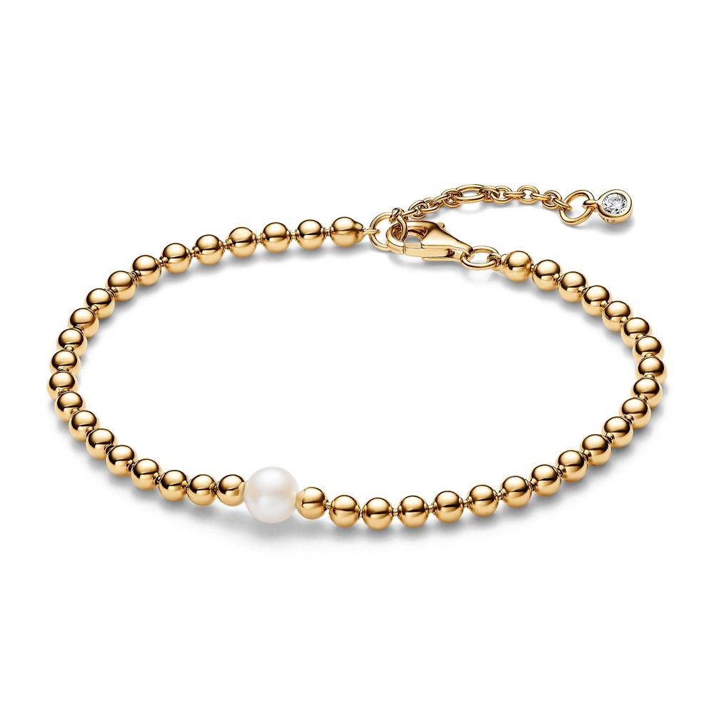 Pandora Armband PANDORA Timeless Kugelarmband für Damen mit Perle, IP Gold