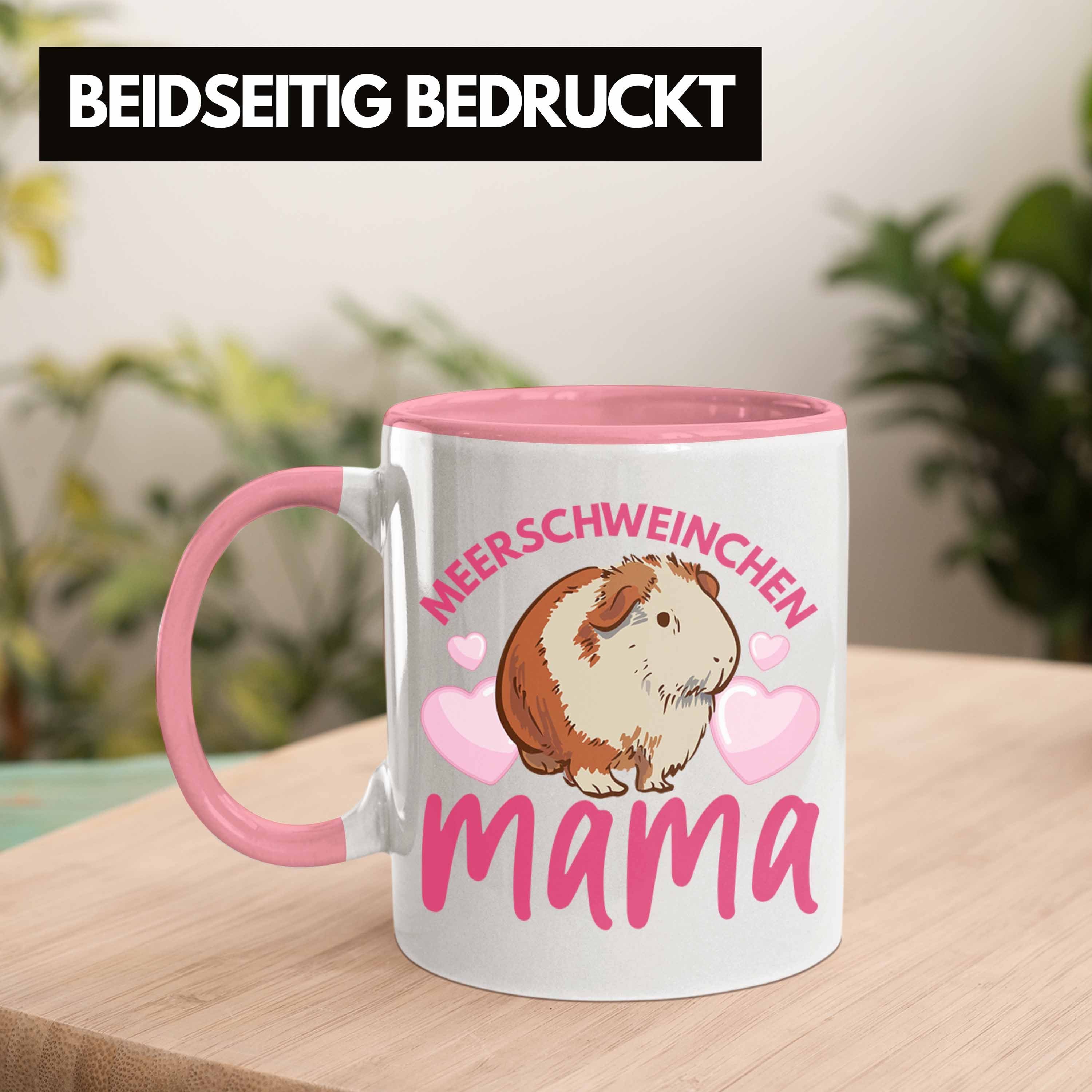 Trendation Rosa Mama Tasse Trendation - Meerschweinchen Mädchen Spruch Tasse Geschenk Muttertag