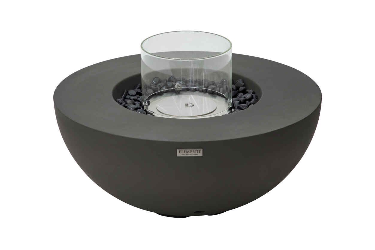 ELEMENTI Dekokamin ROCA Bioethanol, Für Garten & Terrasse (Schieferschwarz, 1-St., Beton)