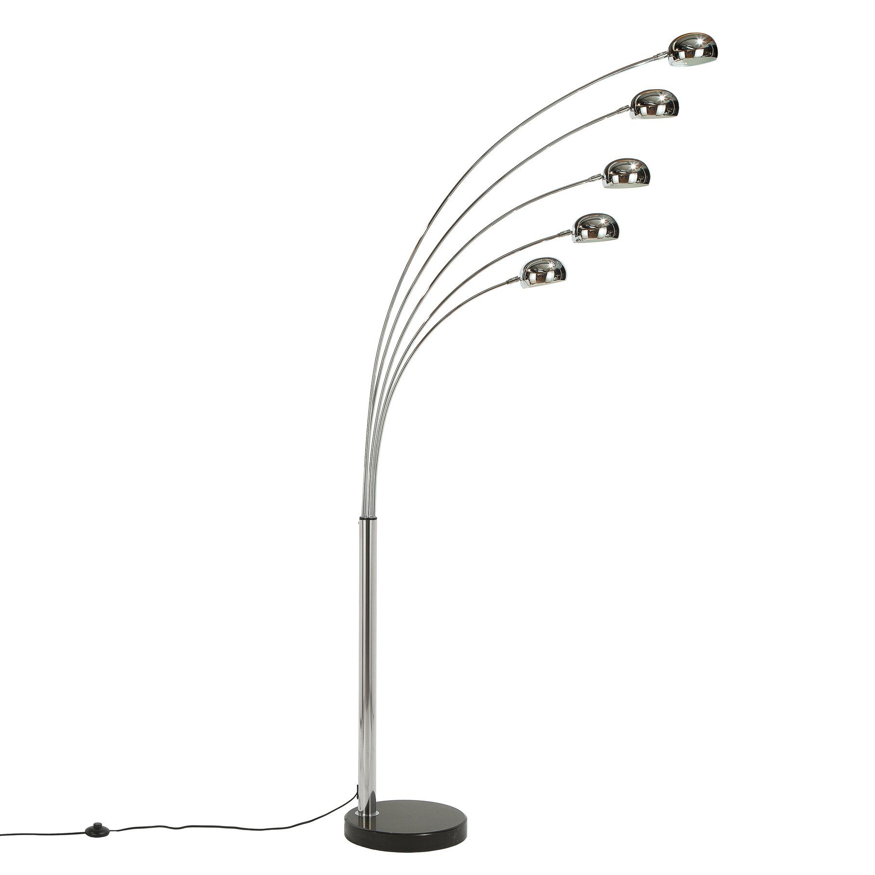 riess-ambiente Stehlampe FIVE LIGHTS 205-210cm chrom, ohne Leuchtmittel, fl günstig online kaufen