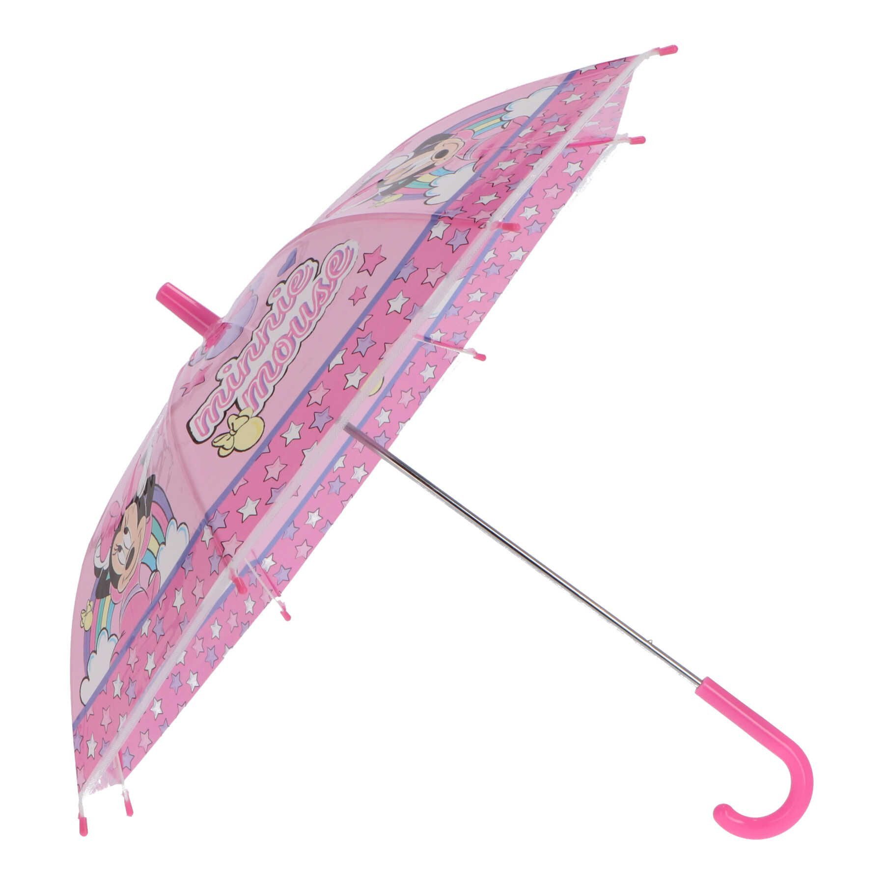 Disney Minnie Mouse Stockregenschirm Kinder Regenschirm für Mädchen 68 cm Durchmesser