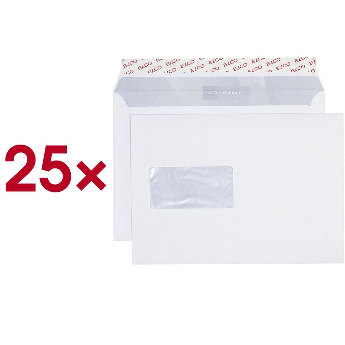 ELCO Briefumschlag Office, C5, mit Fenster, Haftklebung