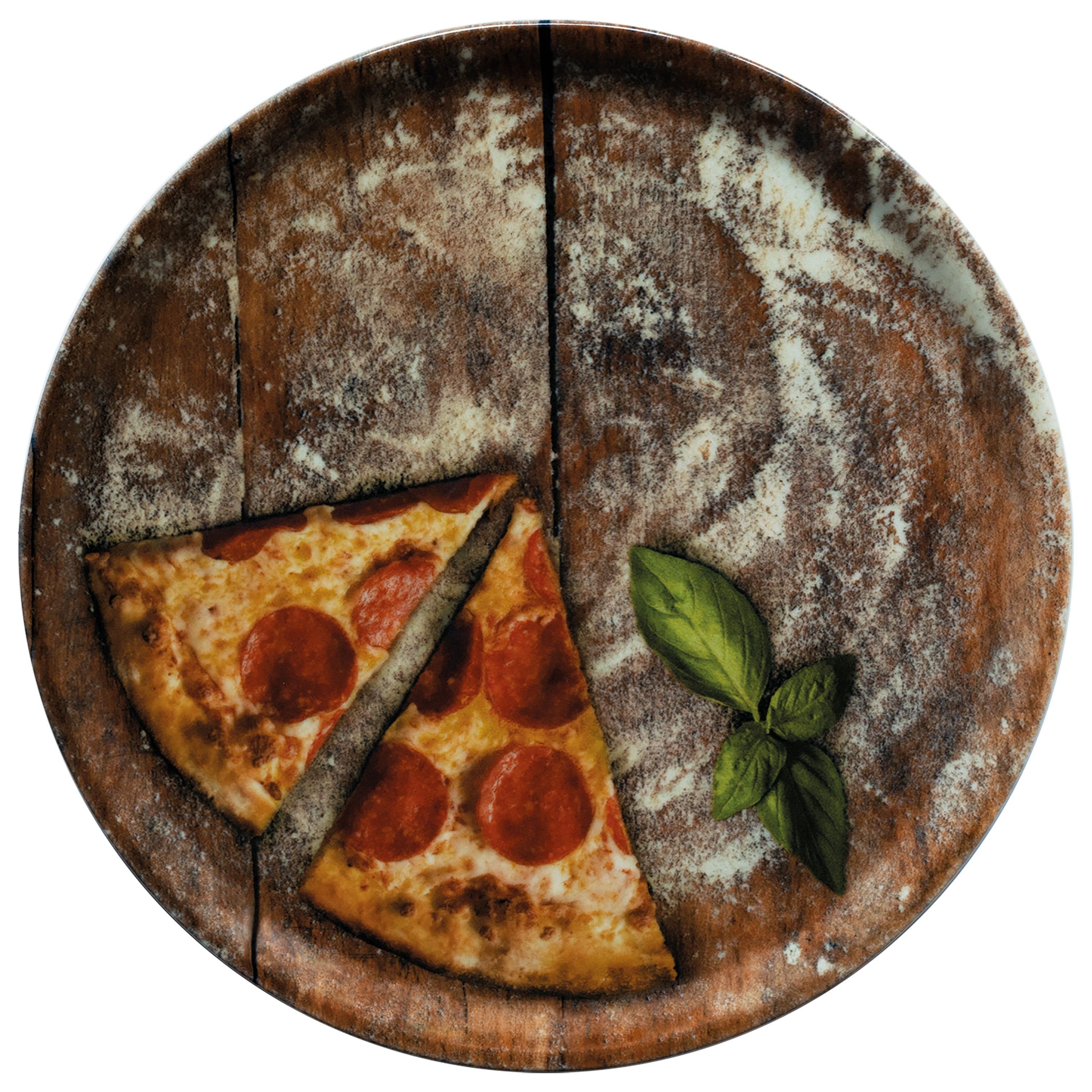 Olive Pizzateller Flour Set Pizzateller + 6er MamboCat Lieblingspizza Salami + 33cm