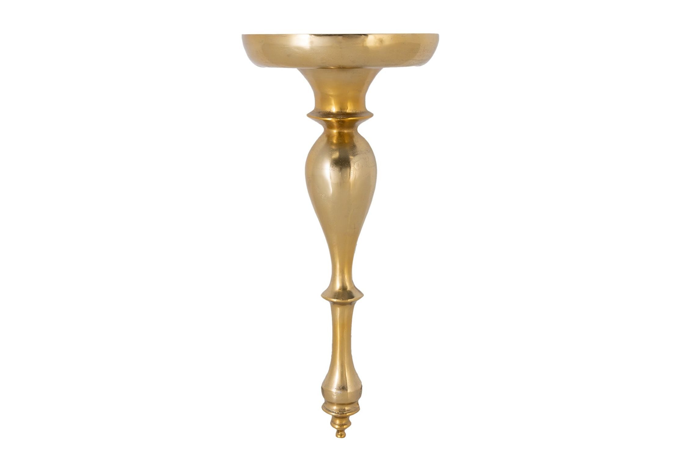 Licht-Erlebnisse Wandregal EDREN, Metall Gold H: 80 cm Handarbeit Barock Design schwebend