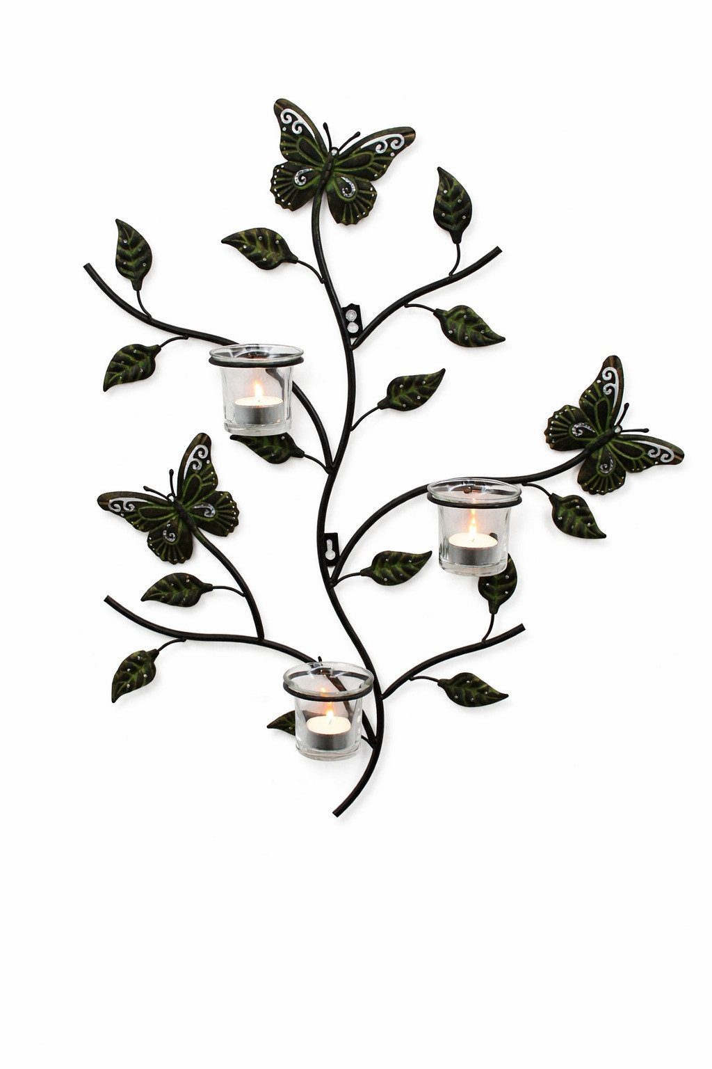 DanDiBo Teelichthalter Metall Kerzenständer Wandkerzenhalter für Wandteelichthalter 12120, Teelichthalter 62 cm Wandleuchter Kerzenhalter Wand Teelichtglas. € 39,99