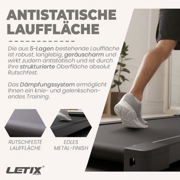 Letix Sports Laufband DeskWalk Motorisiertes Fitnessgerät (mit LCD-Display, Schreibtisch Heimtrainer Elektrisch für zu Hause und Büro)