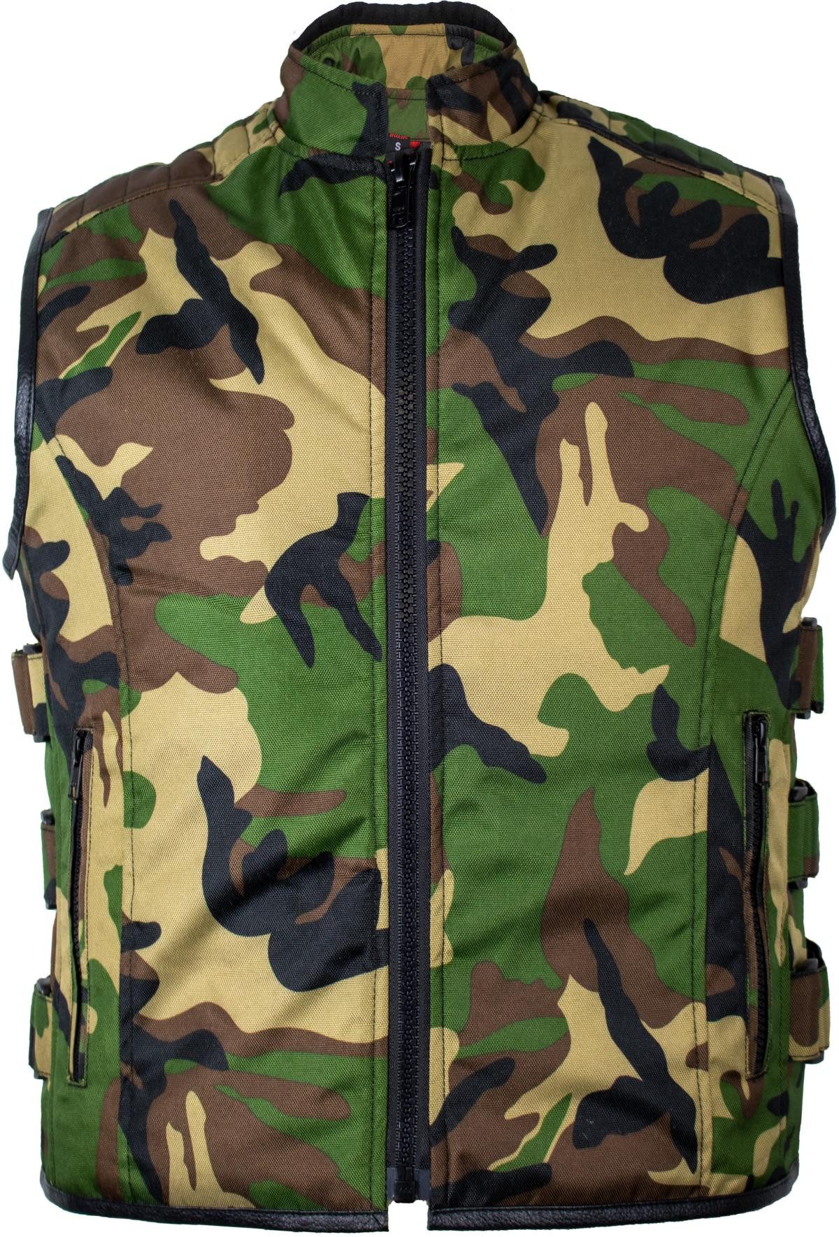 MDM Motorradweste Biker Motorrad Textil Weste im Camo Muster Camo – Bild 2 von 5