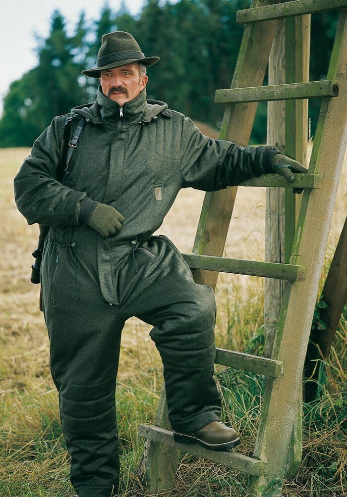 La Chasse® Overall Jagd-Overall aus Loden Ansitzoverall geräuschlos wasserdicht NEU wasserdicht