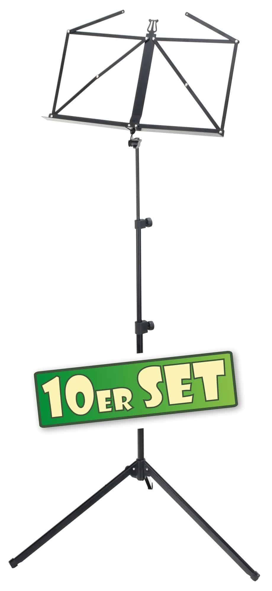 McGrey Notenpult Notenständer - höhenverstellbar - klappbar, (100/2 B, 10-tlg., ink. Transporttasche), Notenablage mit Seitenhaltern