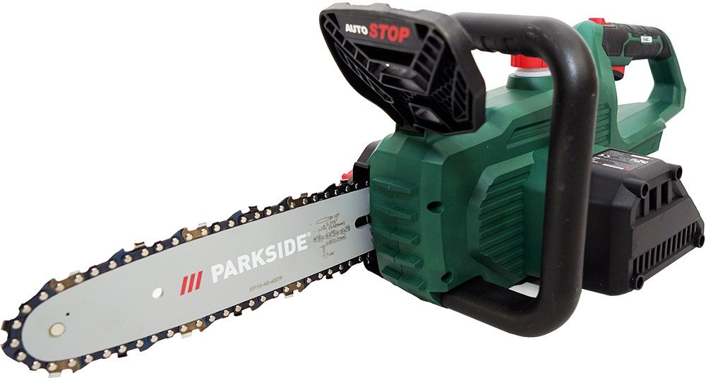 Parkside Akku-Kettensäge 20V Akku Kettensäge PAKS 20-Li E5 (ohne Akku), 30,7 cm Schwertlänge