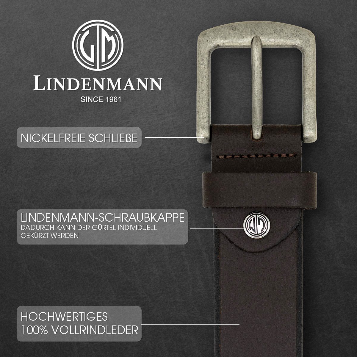 LINDENMANN Ledergürtel