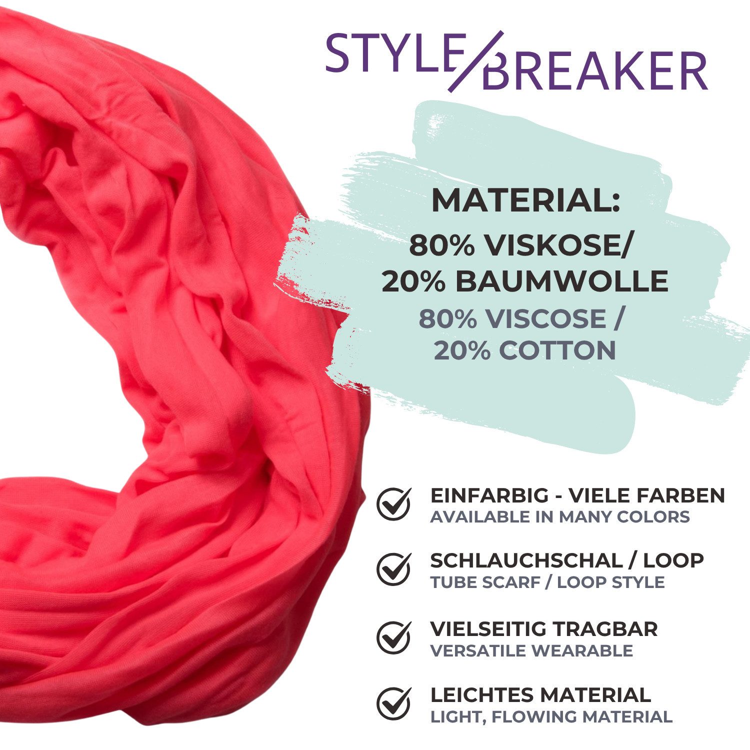 styleBREAKER Loop Jersey Loop in Crash Optik, (1-St) günstig online kaufen