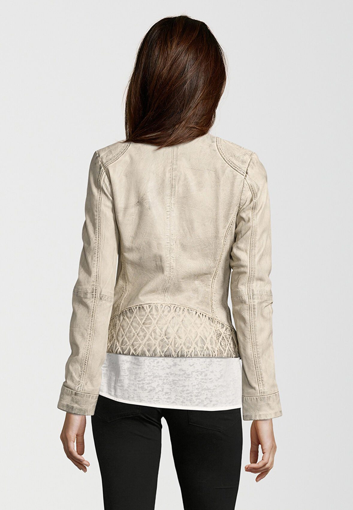 H.I.S Lederjacke SAIMINA (1-St) mit wattiertem Saum – Bild 3 von 5