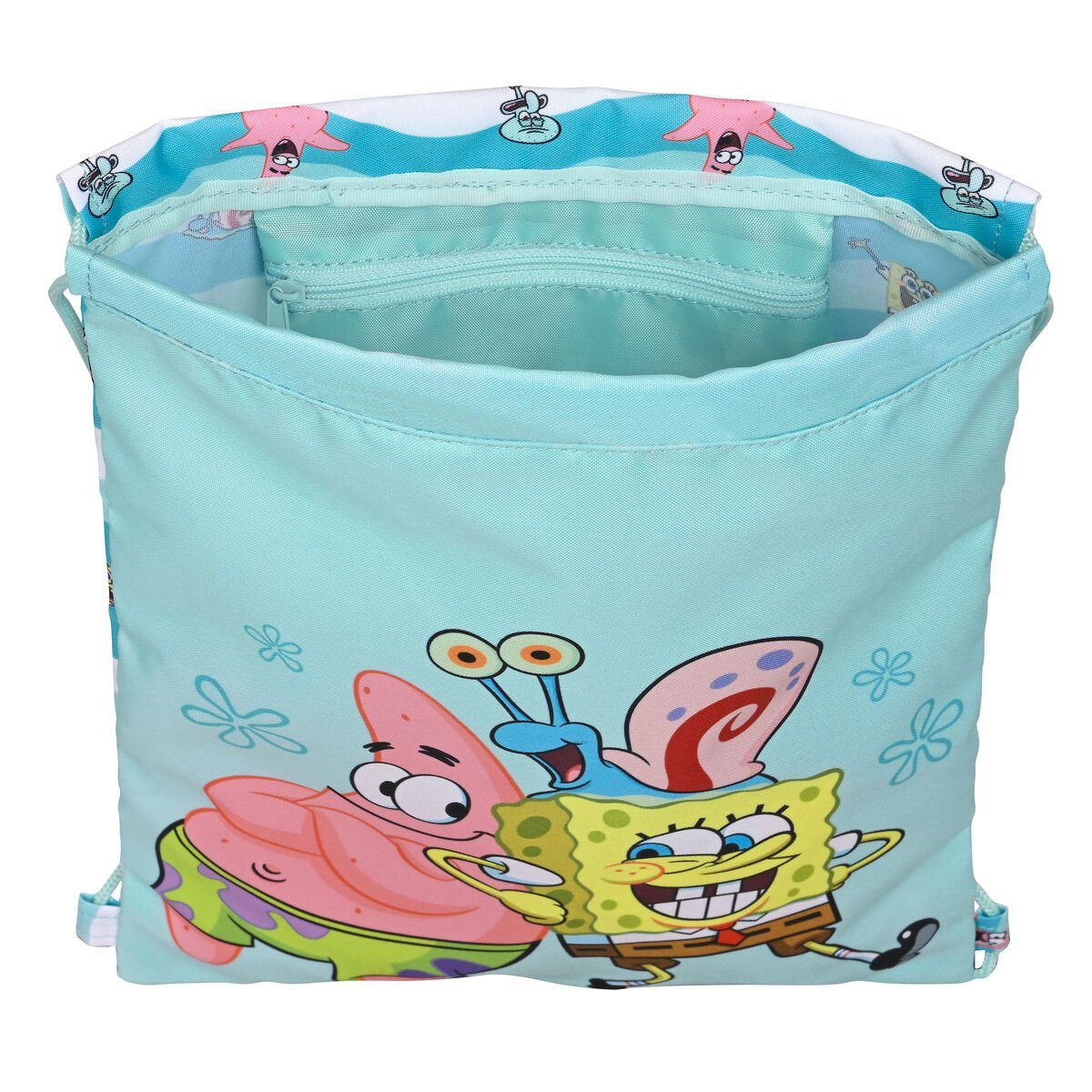 positive Schwammkopf Blau Rucksacktasche Rucksack 1 Weiß Spongebob x 34 x Bändern cm Spongebob mit 26 Stay