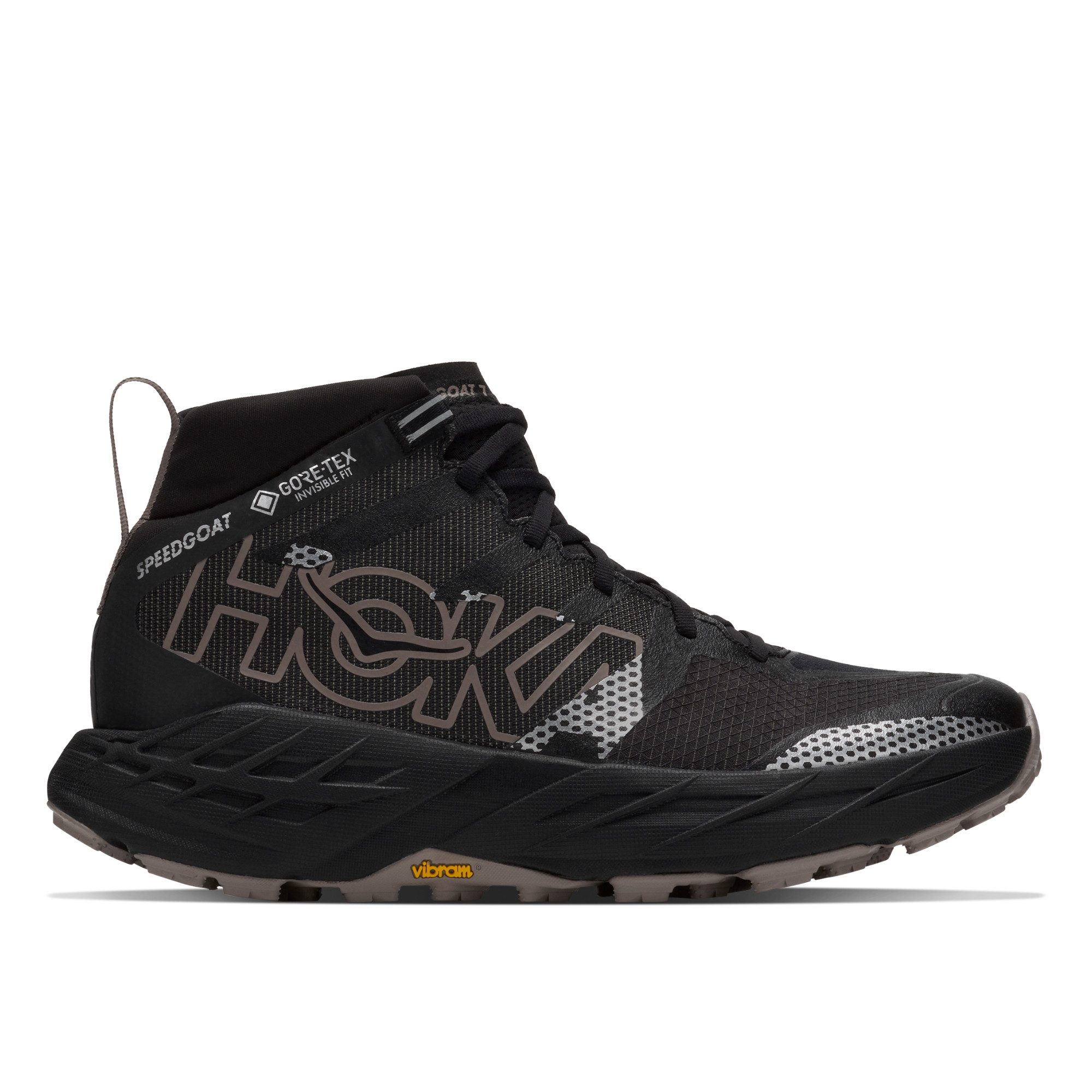 Hoka One One M SPEEDGOAT 7 HIKE GTX Herren Wanderschuh Black/Pebble Grey Trekkingschuh