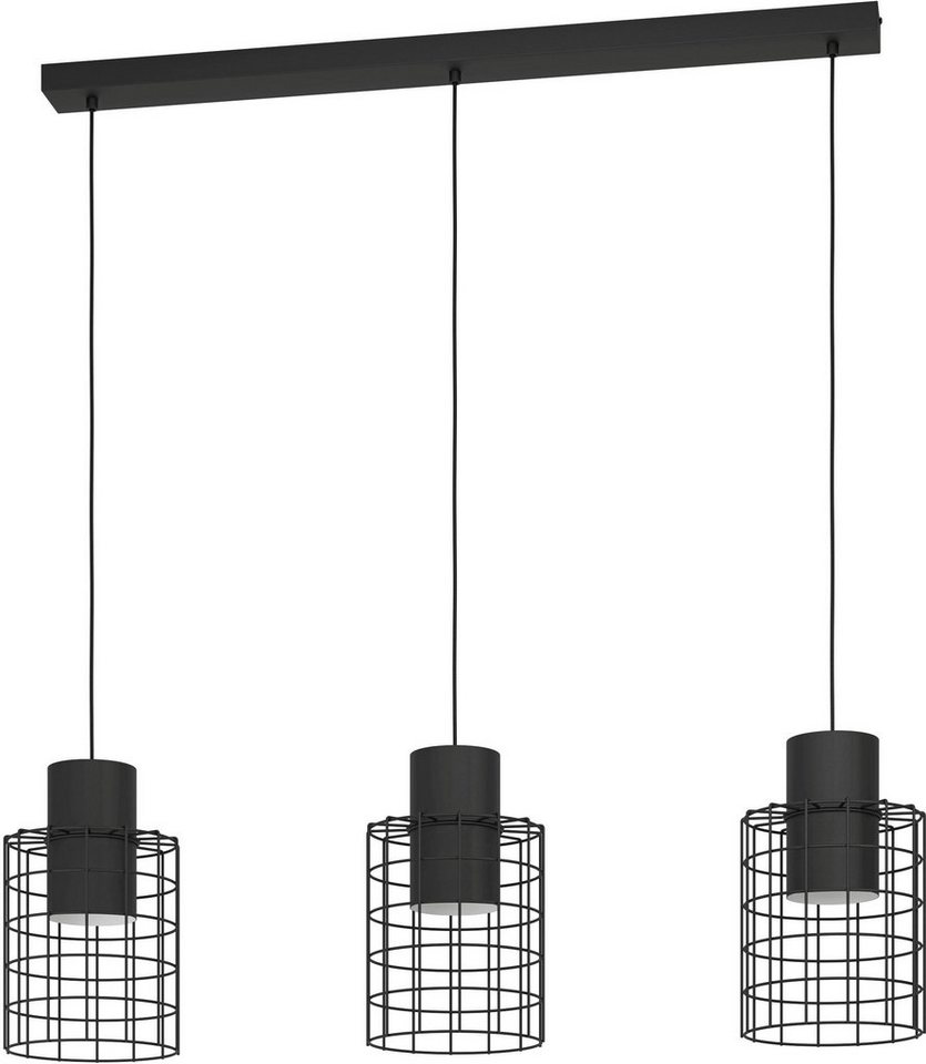 EGLO Hängeleuchte MILLIGAN, Leuchtmittel wechselbar, ohne Leuchtmittel,  Hängeleuchte in schwarz und weiß aus Stahl - exkl. E27 - 40W, Hochwertige  und moderne Leuchte von EGLO Leuchten