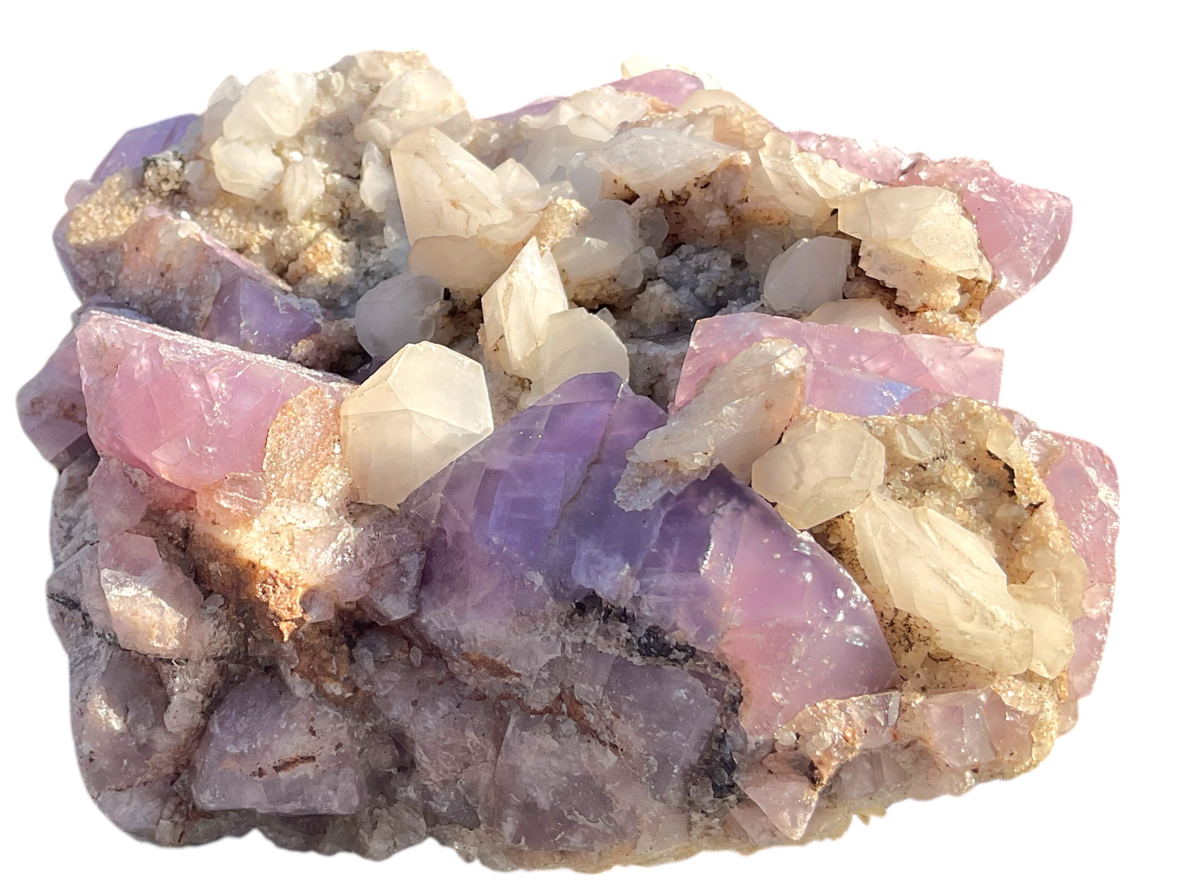 Steinfixx® Edelstein XXL Fluorit Calcit 23x21x12 cm 6,75 kg Unikat-Masterpiece S3024, (sehr seltenes Mineral, 1-St., besonderer Sammlerstein), TOP 1A-Qualität aus GB-Boltsburn Mine