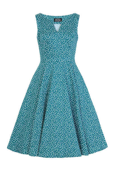 Hearts & Roses London A-Linien-Kleid La Rosa Dotty Swing Dress Rockabella Vintage Retro