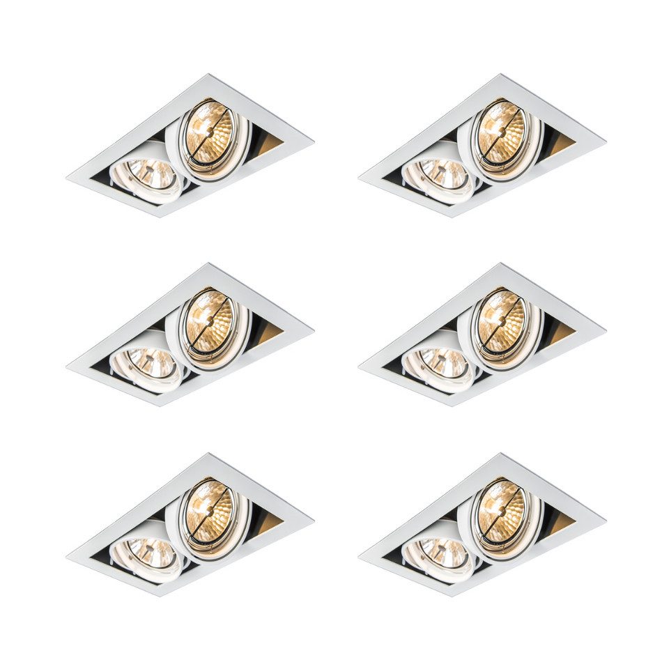 Qazqa LED Einbaustrahler 91103, ohne Leuchtmittel, Warmweiß