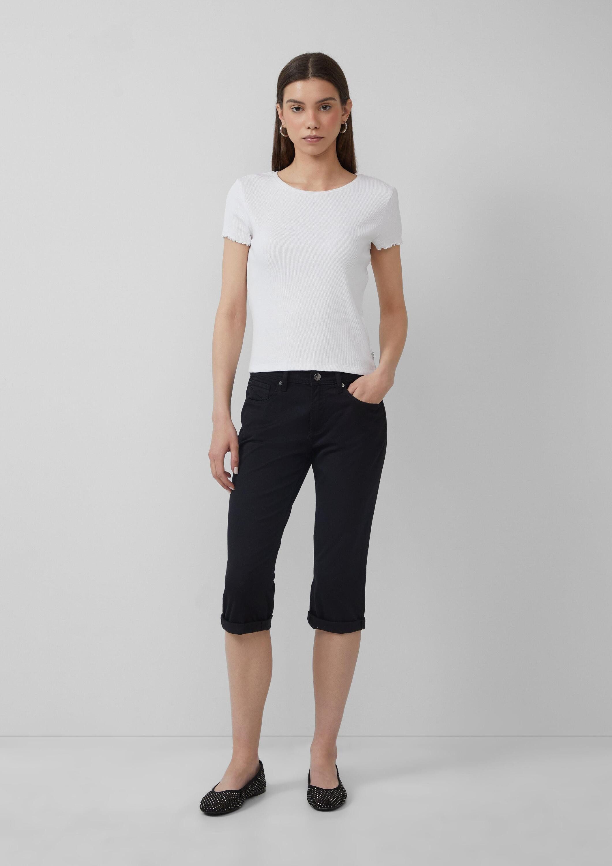 QS Shorts Jeans-Hose CATIE Jeans Catie /Slim Fit / Mid Rise / Capri Length günstig online kaufen