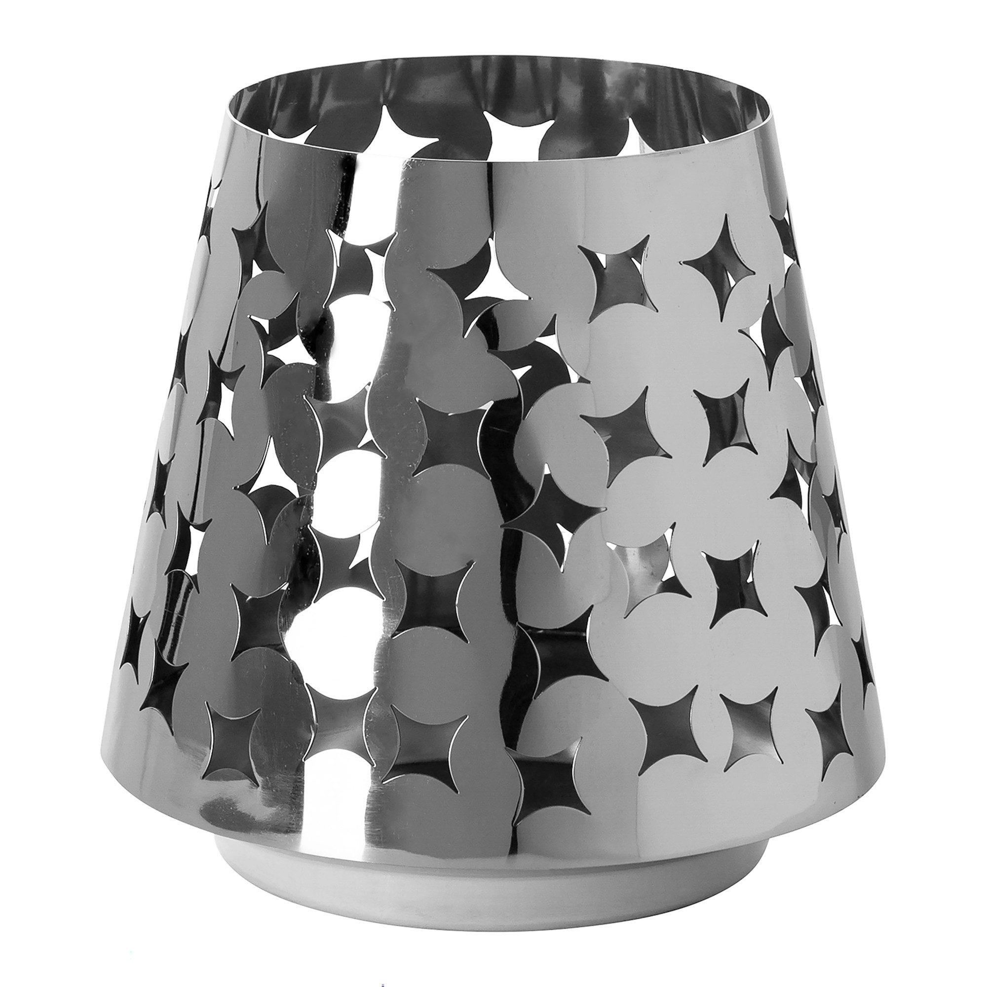 Fink Windlicht LUMA - 2er Set Windlichter aus Edelstahl - silber - Teelichthalter (2er Set Windlicht, 2er Set), Teelicht - Kerzenlicht - Geschenkeset - Dekoration - Kerzenhalter