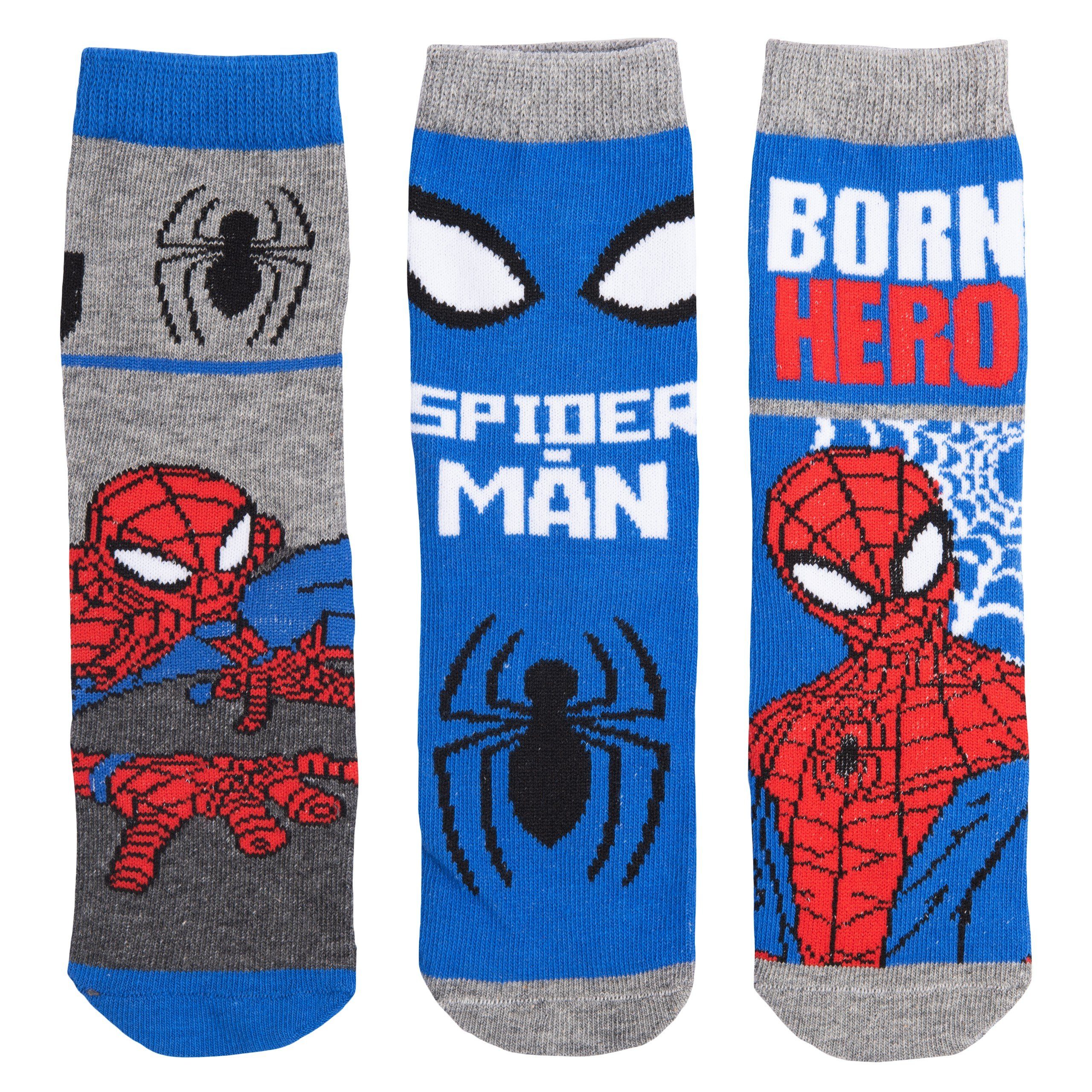 Marvel Jungen Socken 3er Pack – Weiße Sportsocken Mit Superhelden-Design