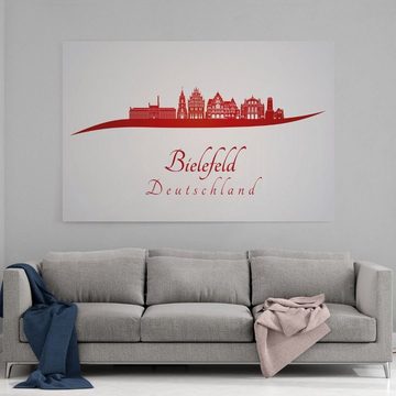 Hustling Sharks Leinwandbild Stadt als Skyline XXL Leinwandbild "Bielefeld", in 7 unterschiedlichen Größen verfügbar