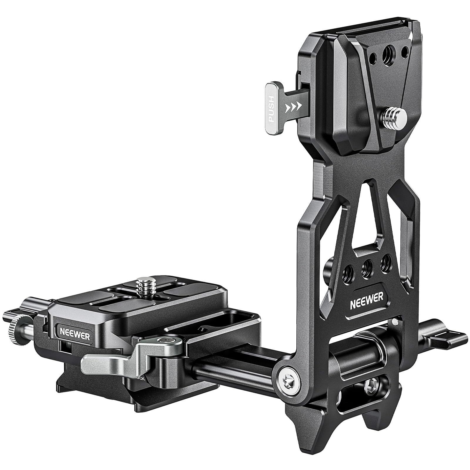 Neewer PS015 V Mount Batterieplatte, mit Arca Typ Schnellverschlussplatte Stativhalterung (V Lock Montageadapter für Kamerakäfige Video-Rigs DJI RS4/RS3 Gimbal)